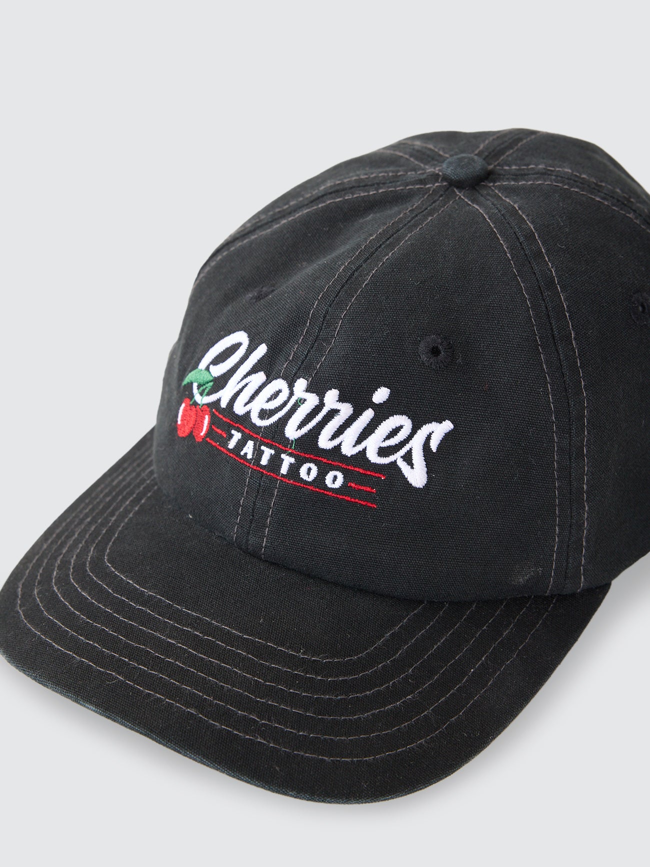 Cherries Tattoo Hat - Black