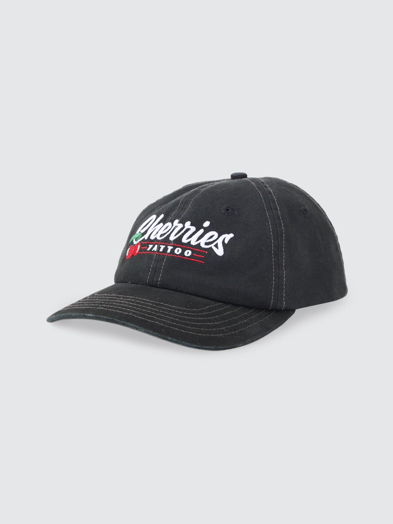 Cherries Tattoo Hat - Black