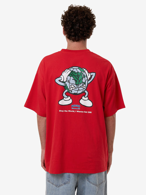 Get Off Oversize Tee - Lucky Red