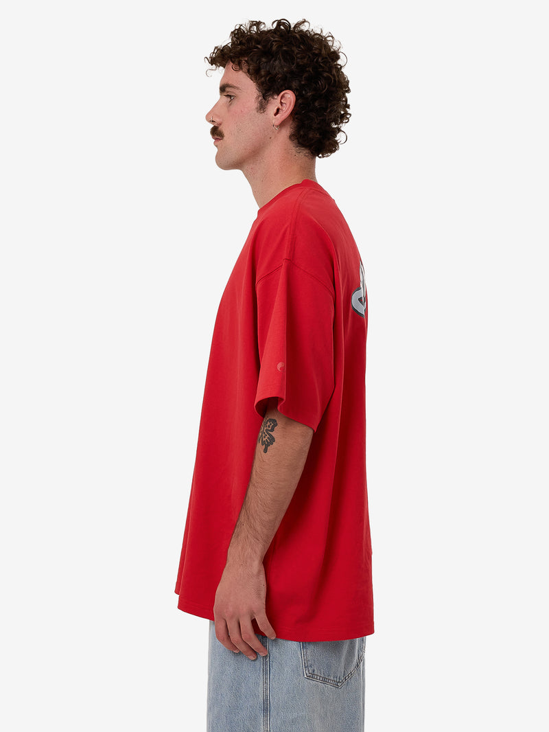 Get Off Oversize Tee - Lucky Red