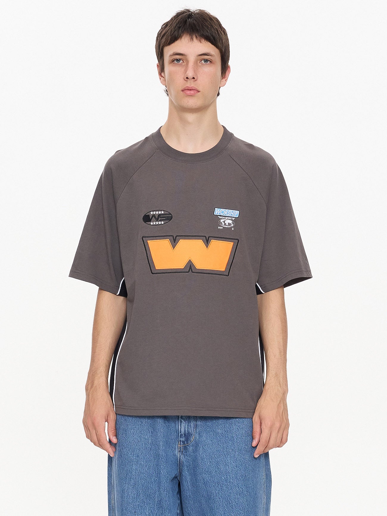 Kick Off Oversize Raglan Tee - Worn Black