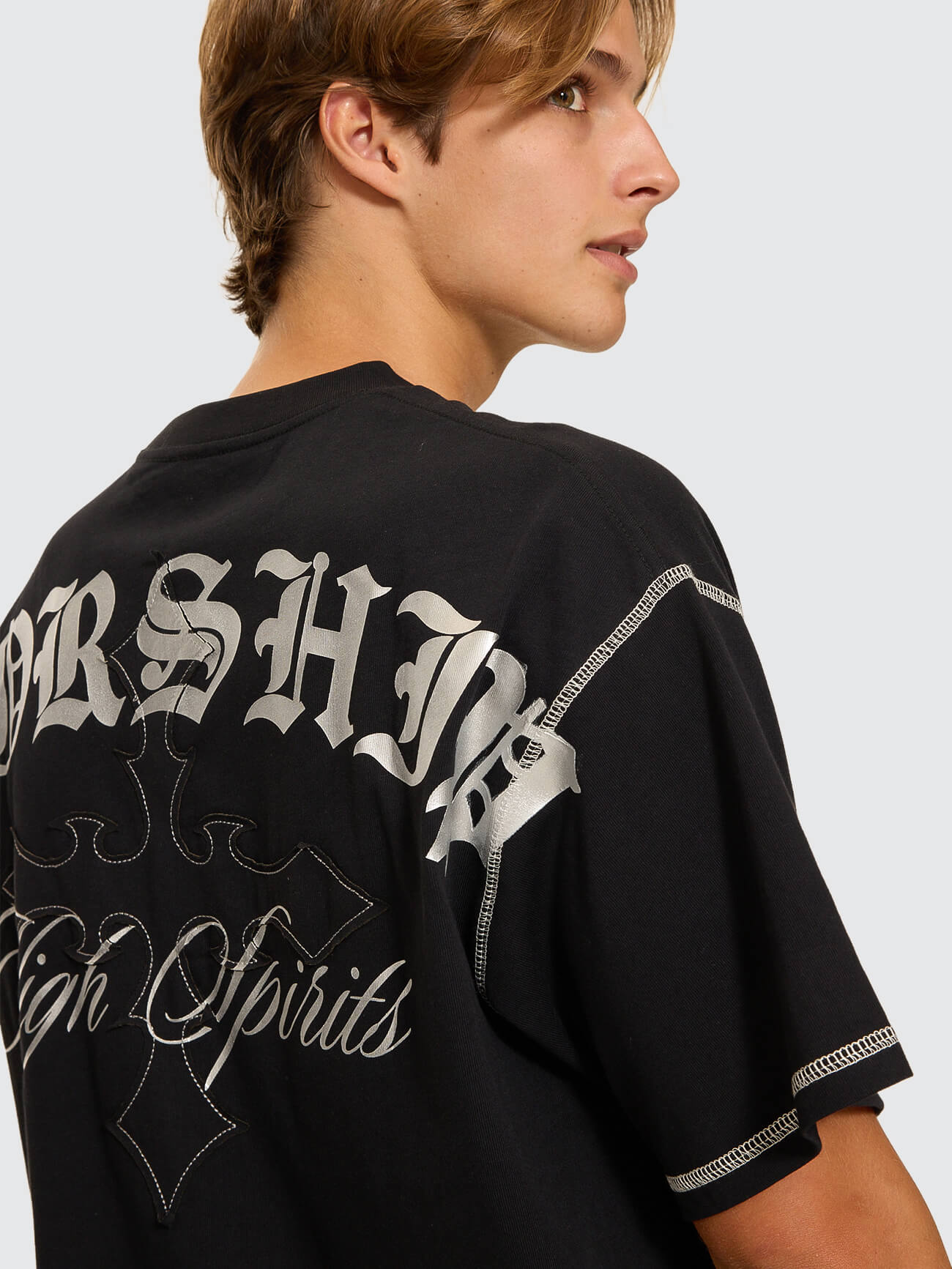Turmoil Oversize Tee - Washed Black