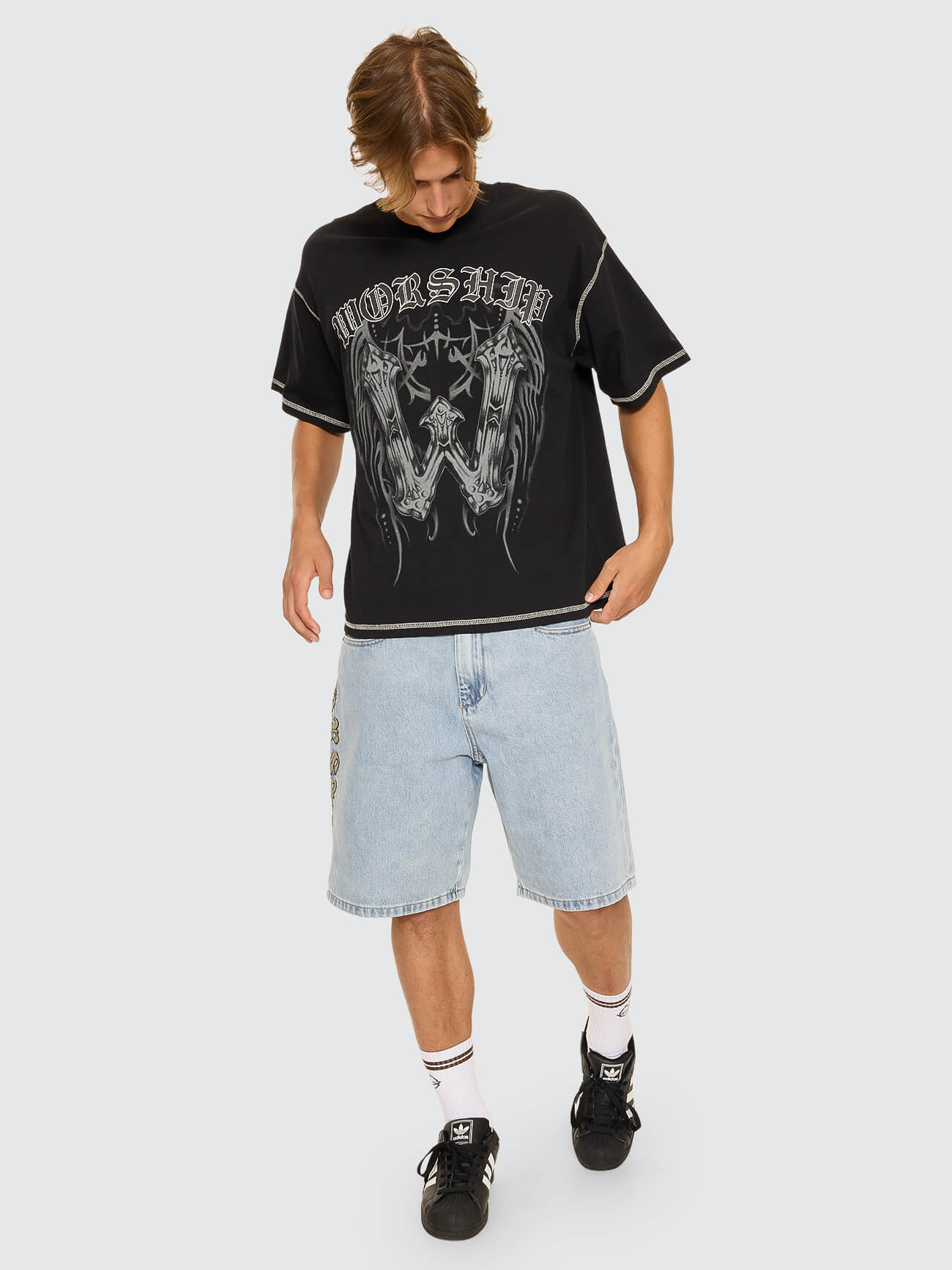 Turmoil Oversize Tee - Washed Black