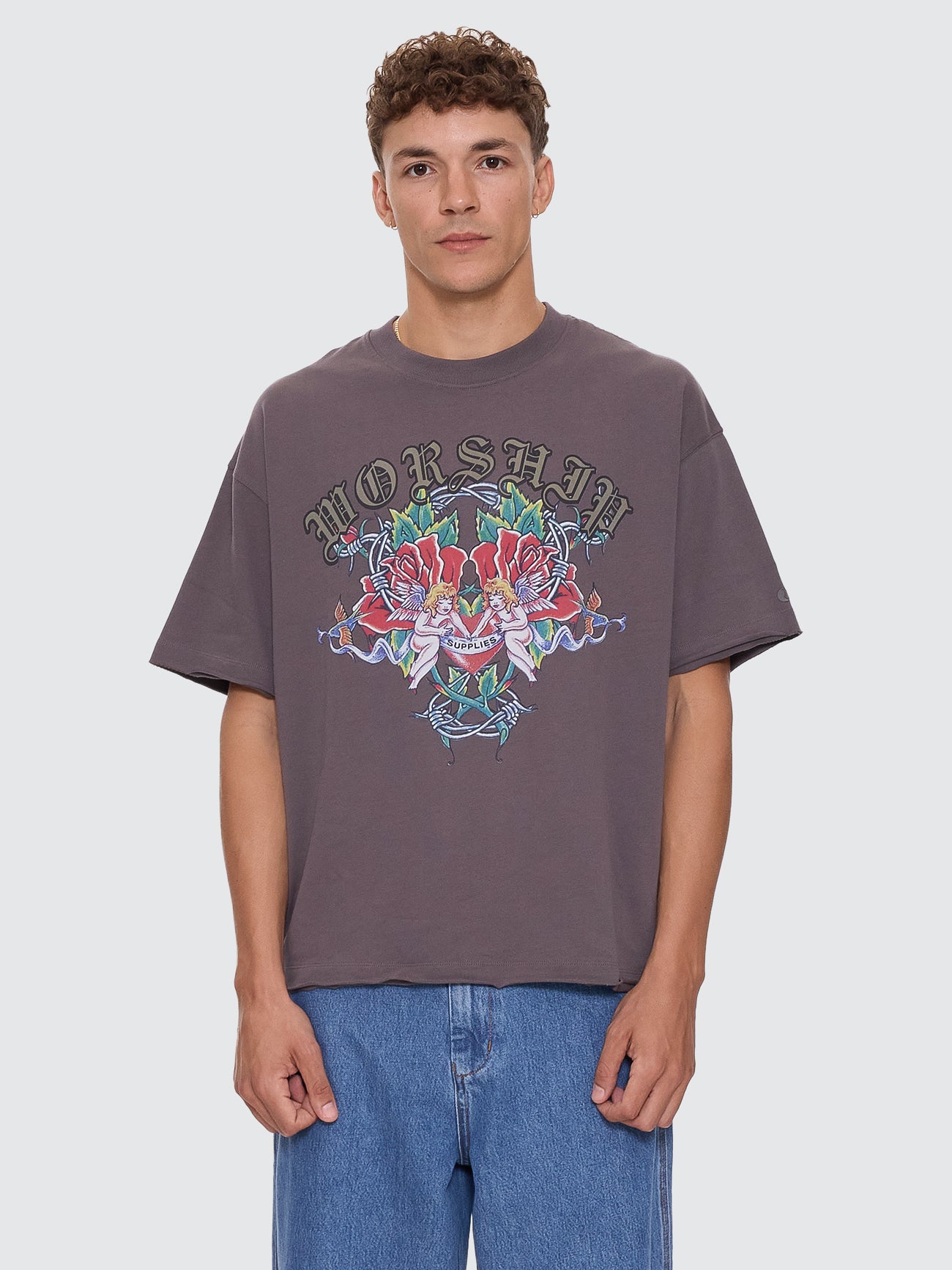 Ned Oversize Tee - Worn Black