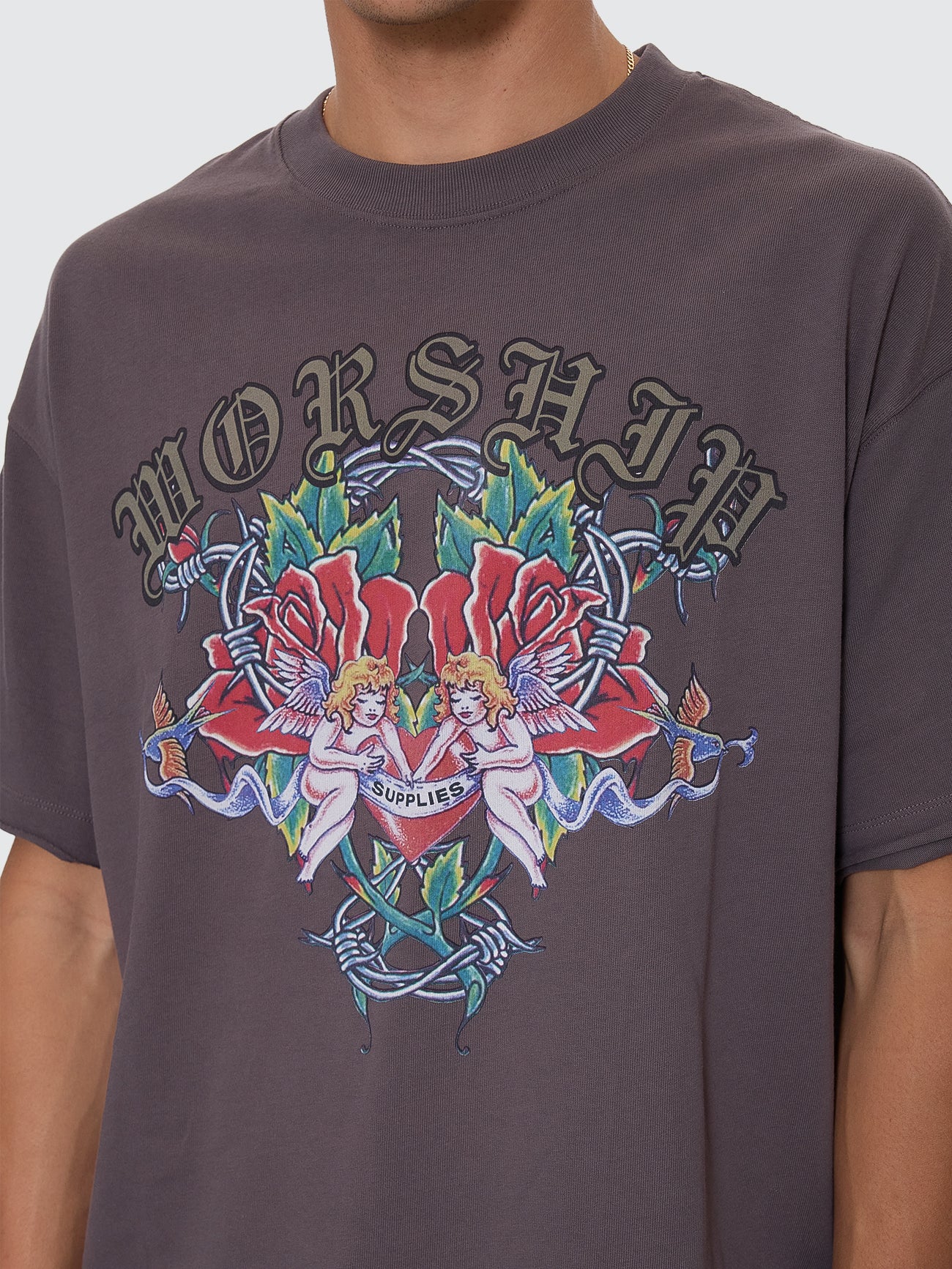 Ned Oversize Tee - Worn Black