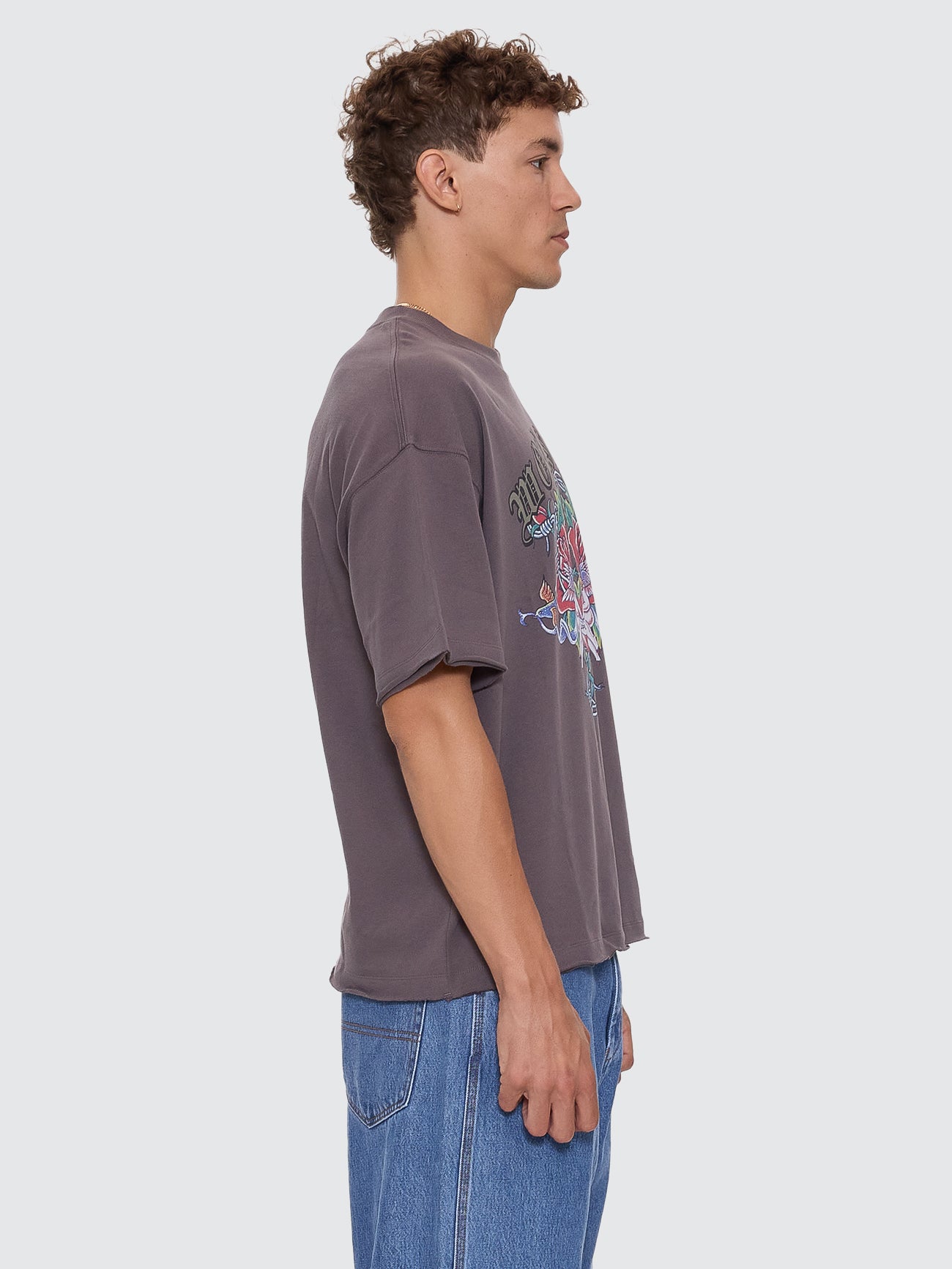 Ned Oversize Tee - Worn Black