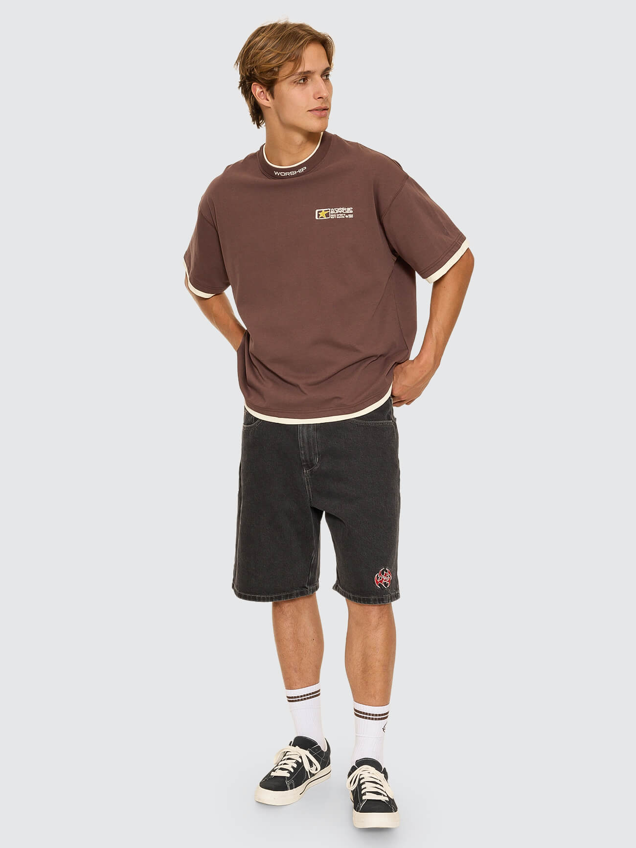 Entity Oversize Tee - Dark Choc Brown