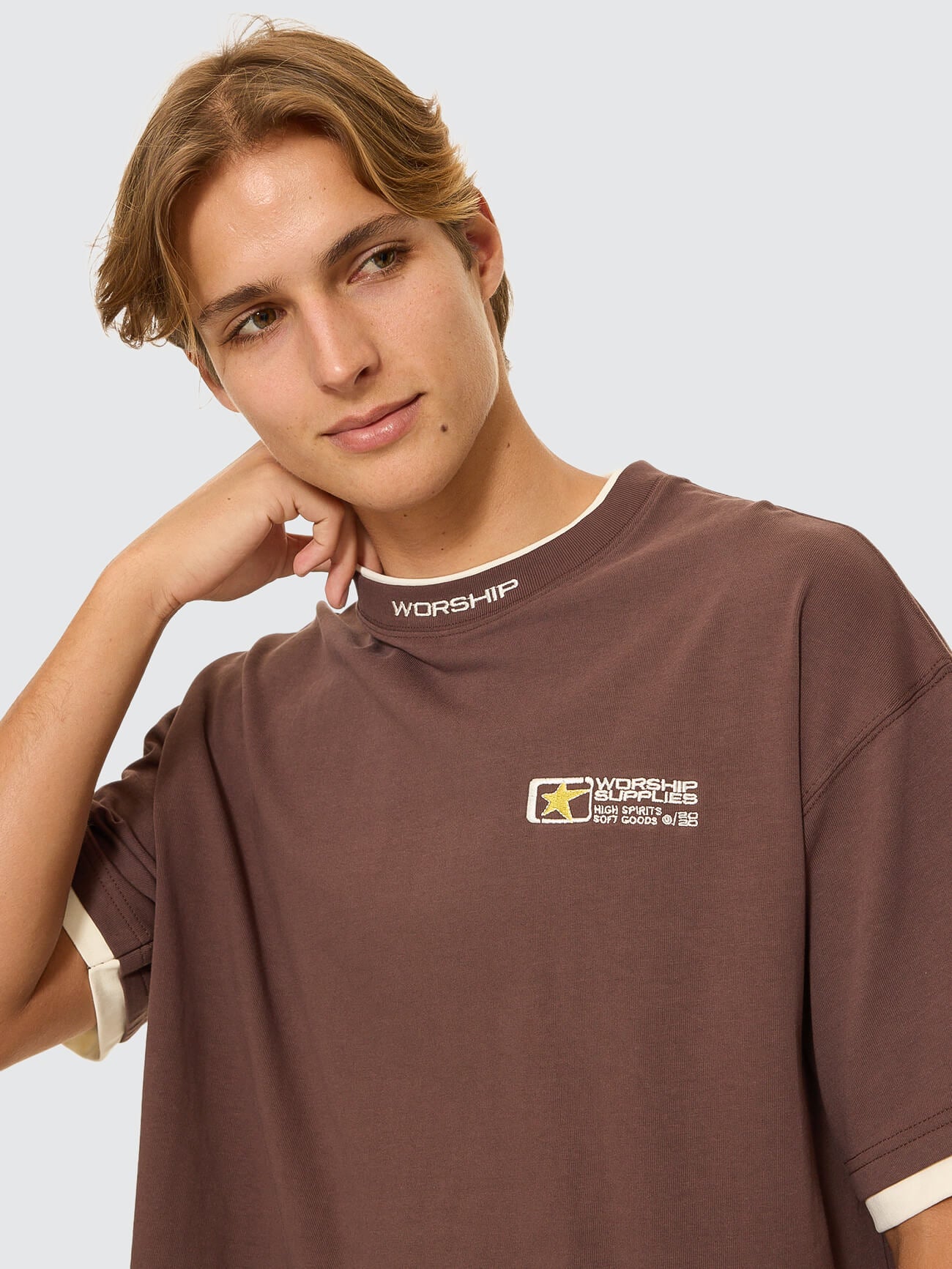 Entity Oversize Tee - Dark Choc Brown