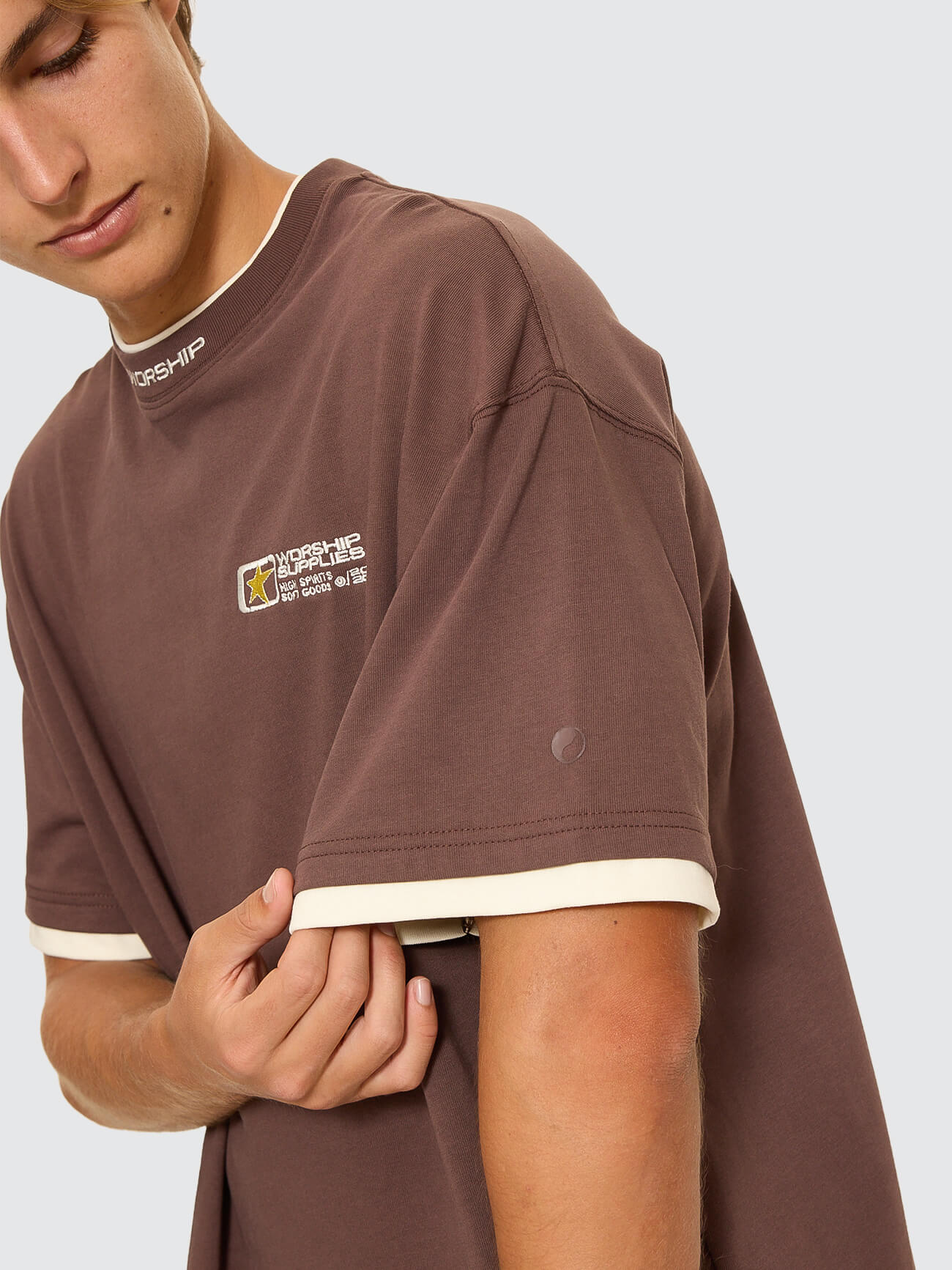 Entity Oversize Tee - Dark Choc Brown
