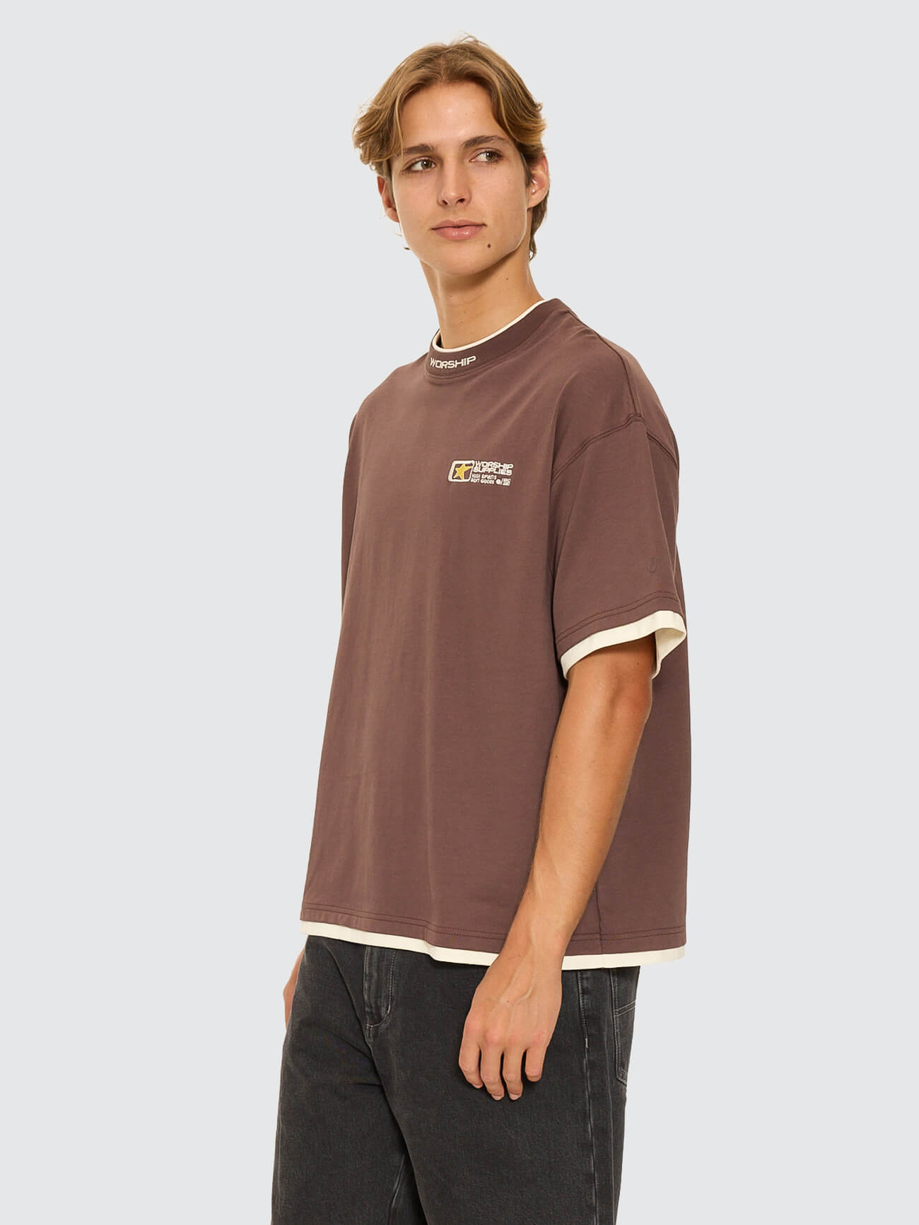 Entity Oversize Tee - Dark Choc Brown