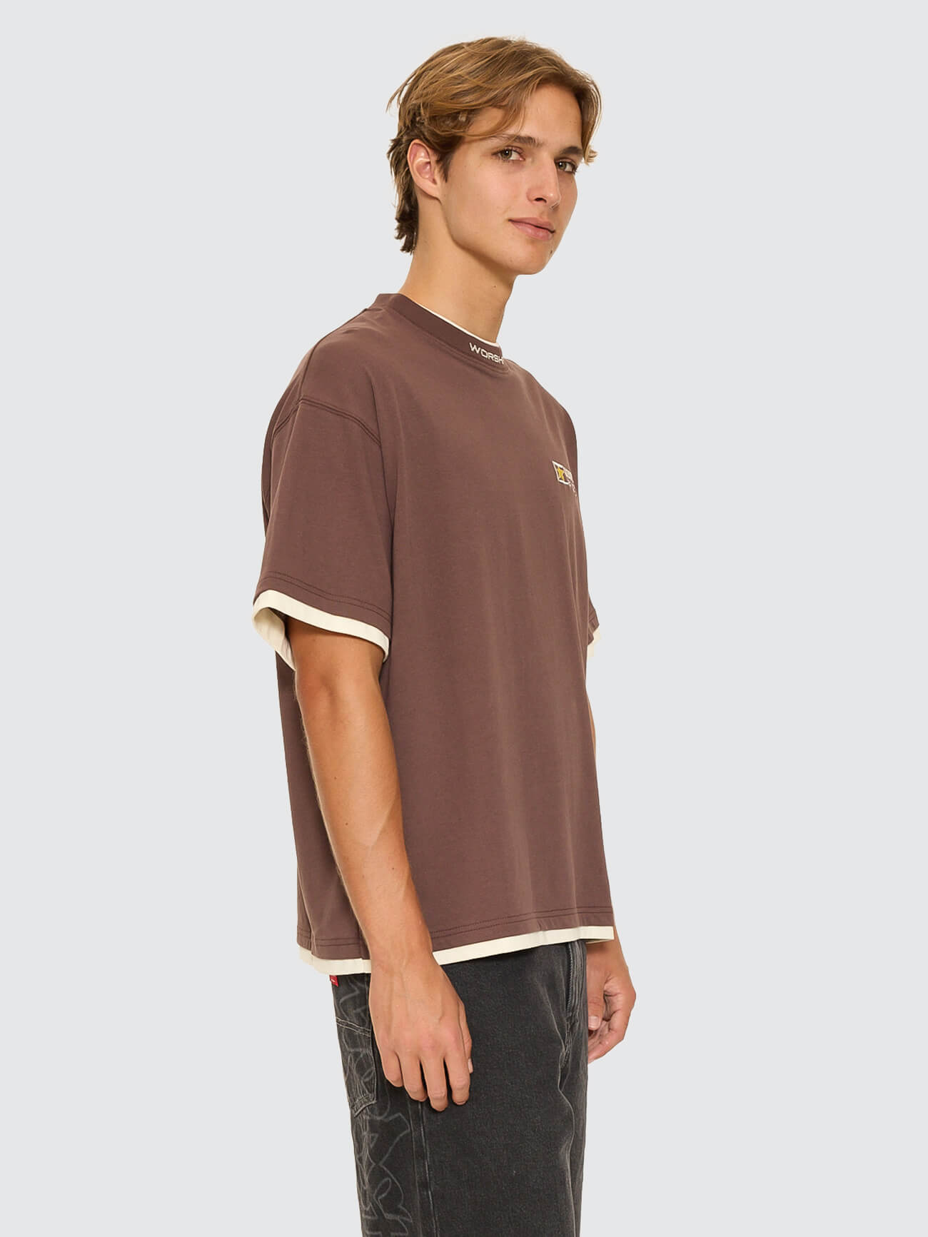 Entity Oversize Tee - Dark Choc Brown