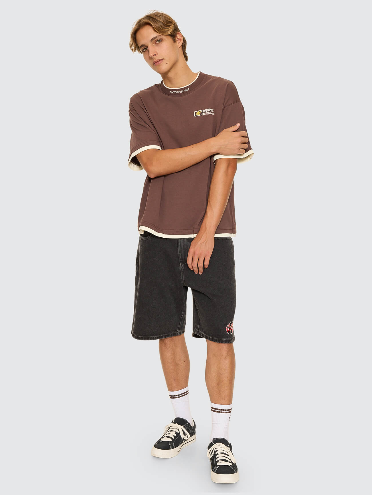 Entity Oversize Tee - Dark Choc Brown