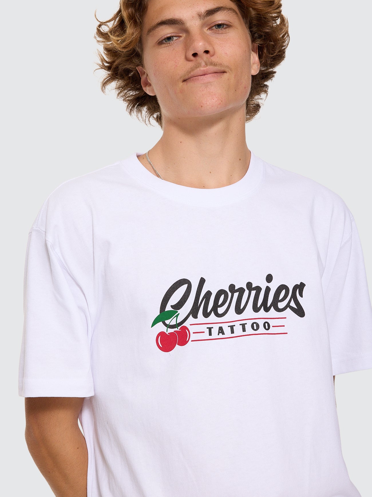 Cherries Tattoo Tee - White
