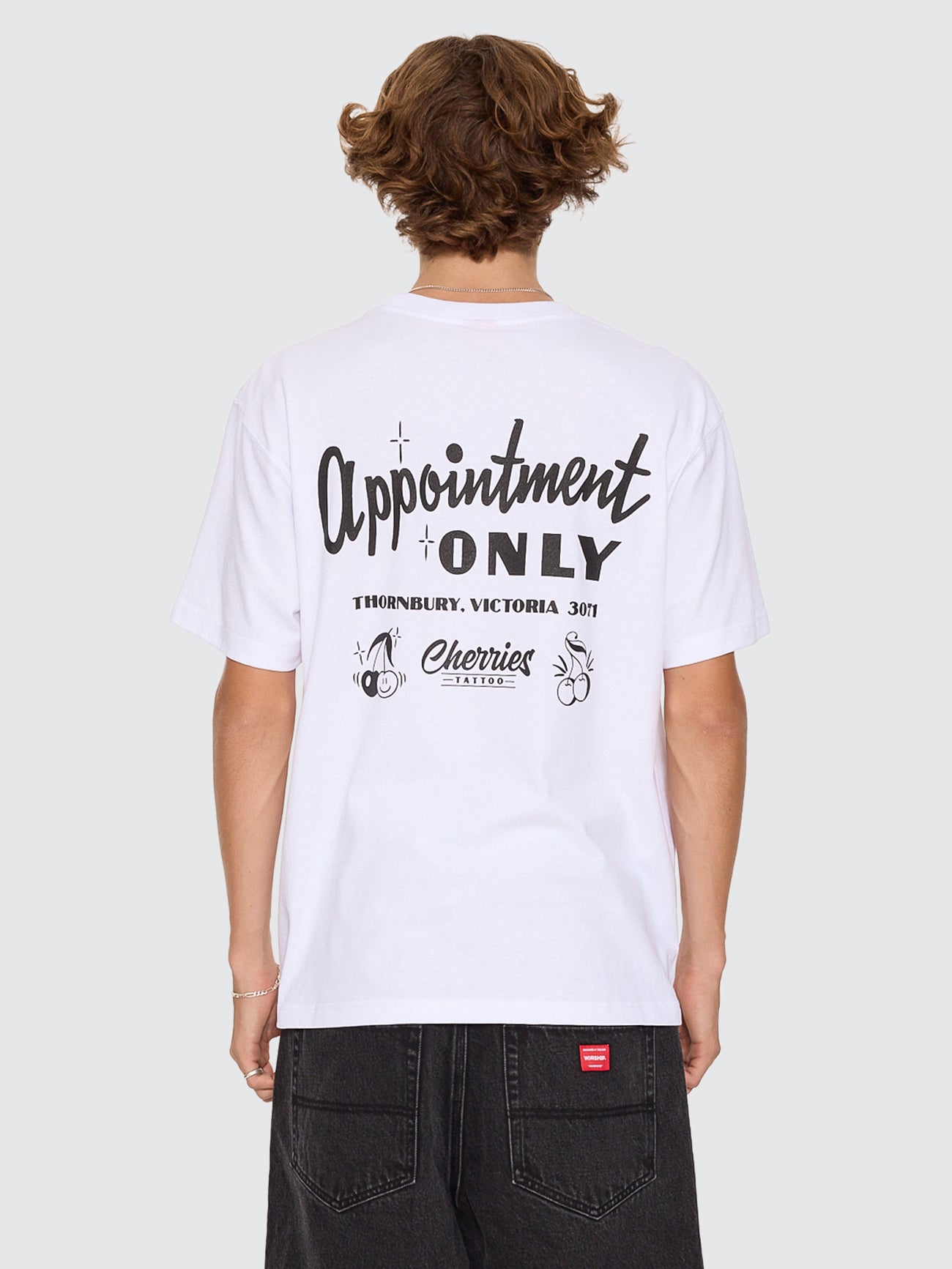 Cherries Tattoo Tee - White