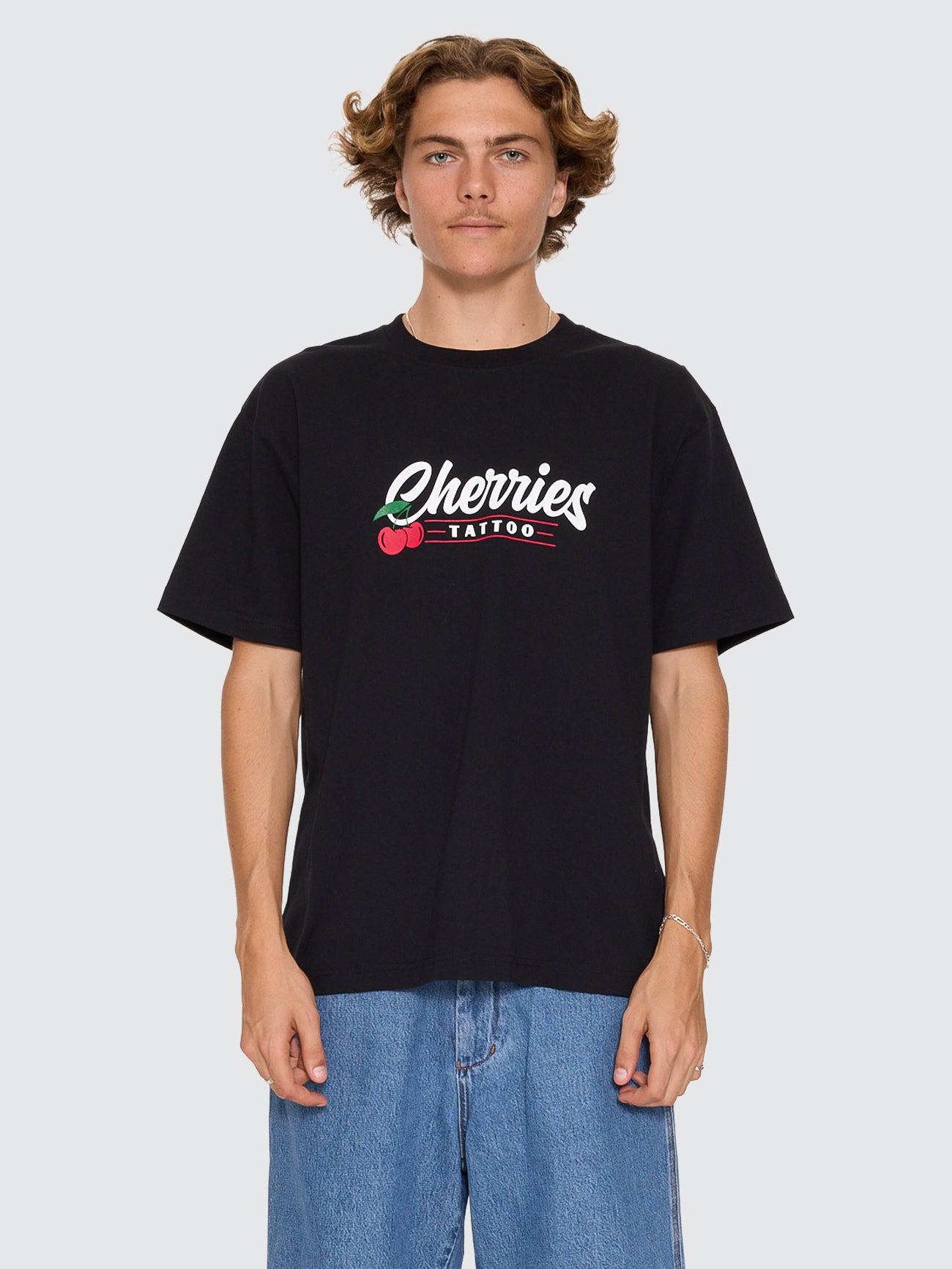 Cherries Tattoo Tee - Black