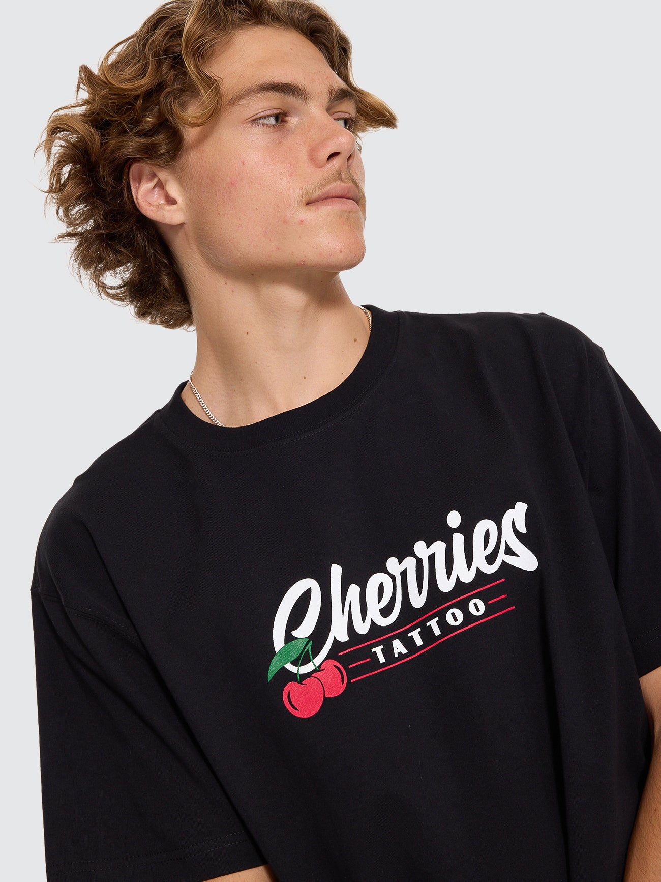 Cherries Tattoo Tee - Black