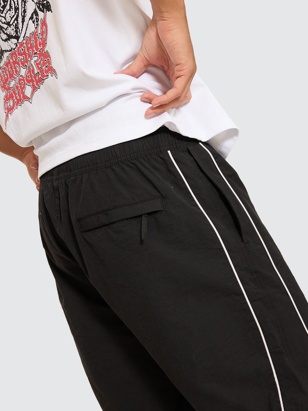 Shooter Elastic Waist Swim Short - Black