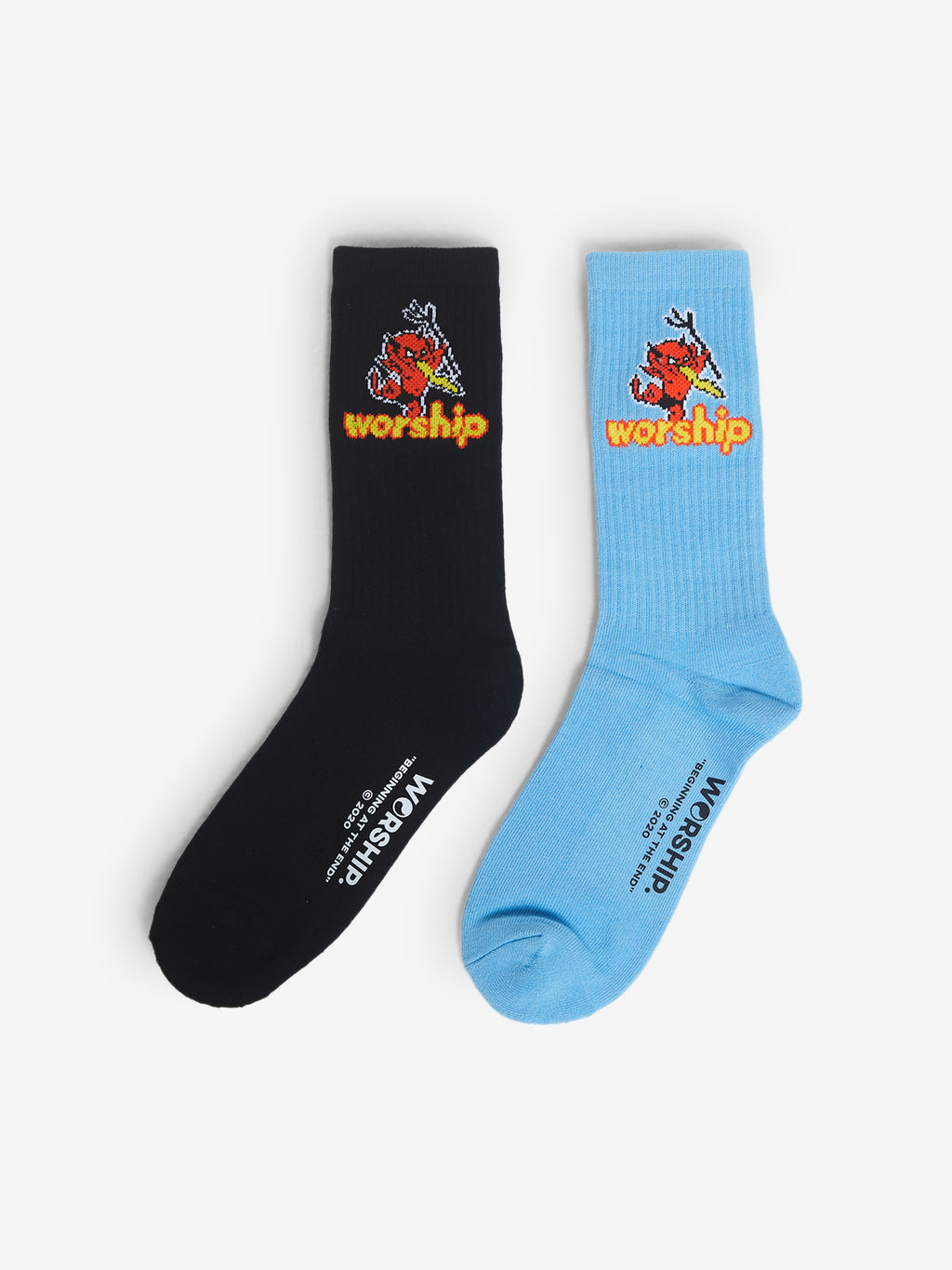 Inferno Socks 2 Pack - Columbian Blue  - Black One Size