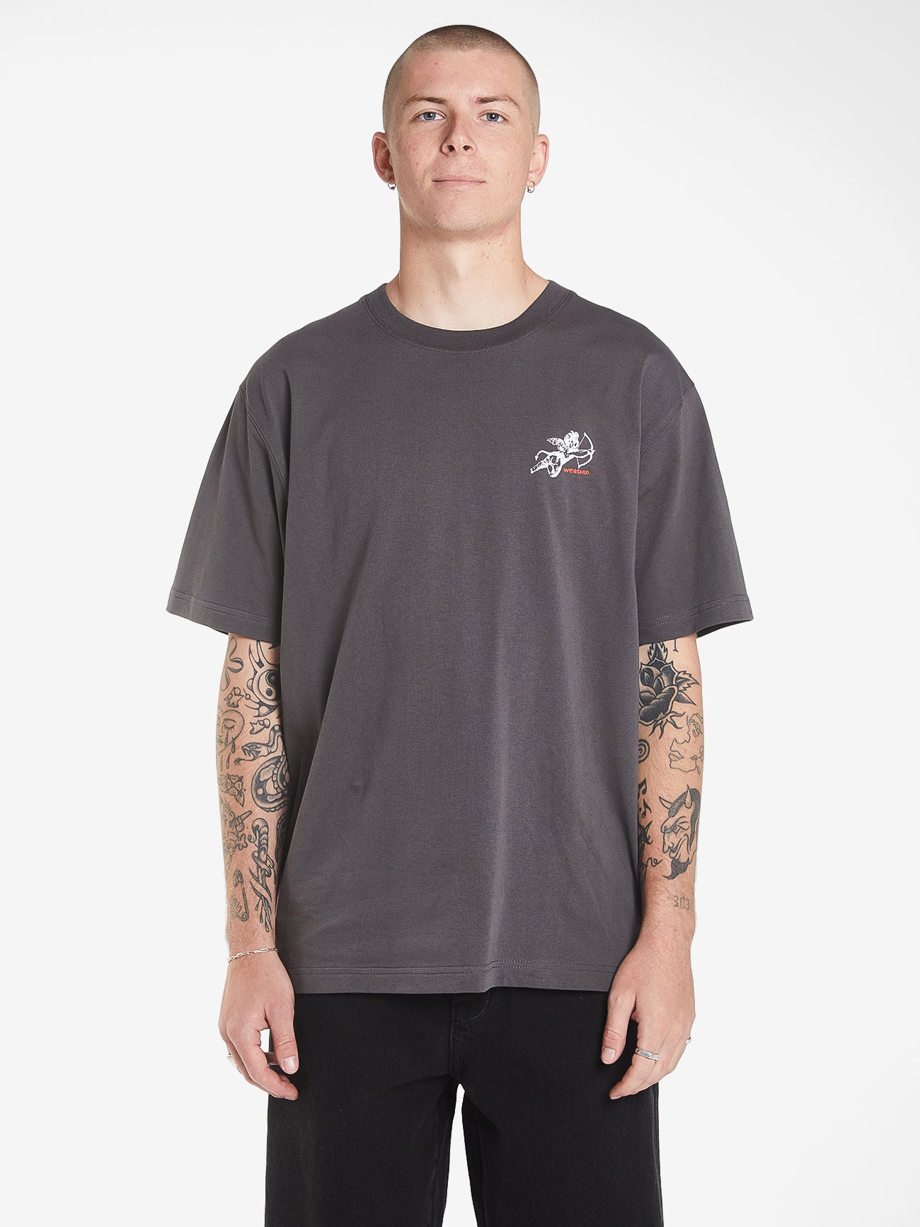 Cherub Tee - Worn Black XS