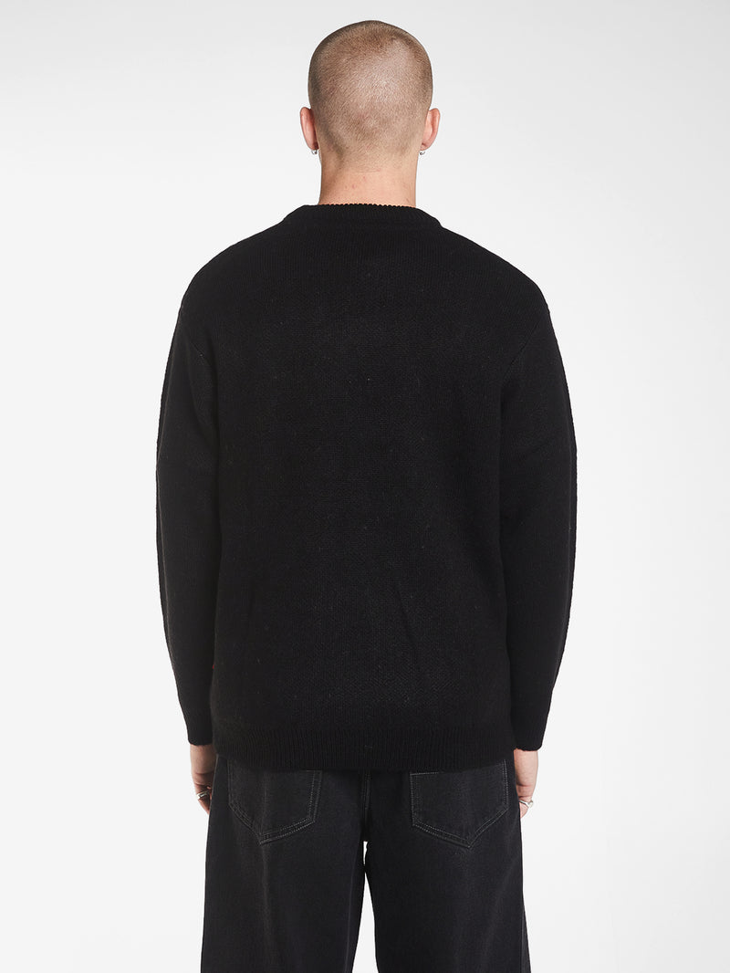 Cherub Brushed Crew Knit - Black XS