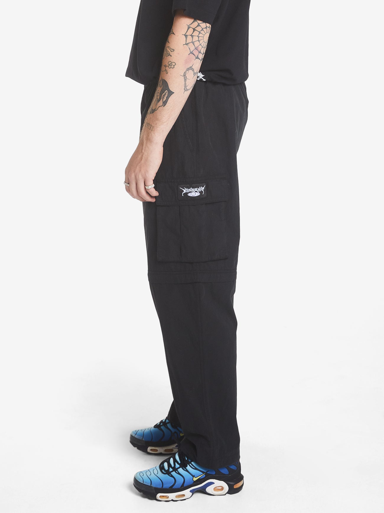 Deliverance Zip Off Nylon Cargo Pant - Washed Black