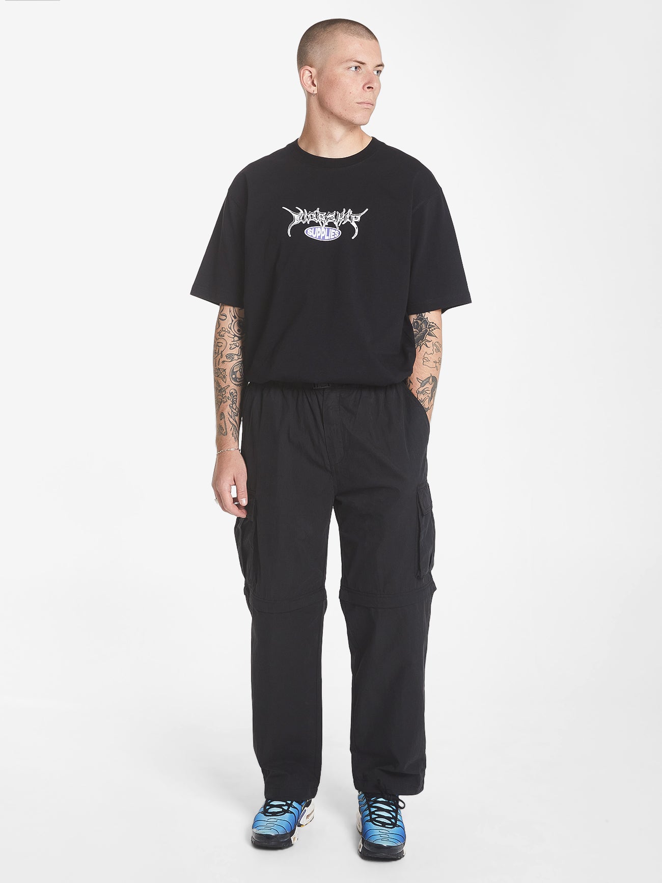 Deliverance Zip Off Nylon Cargo Pant - Washed Black