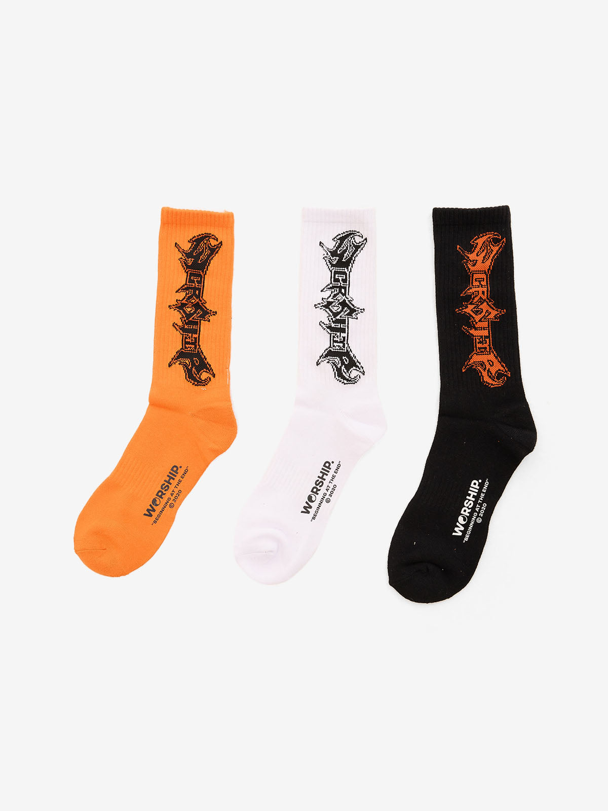 Blackwood Socks 3 Pack - White - Black - Oriole