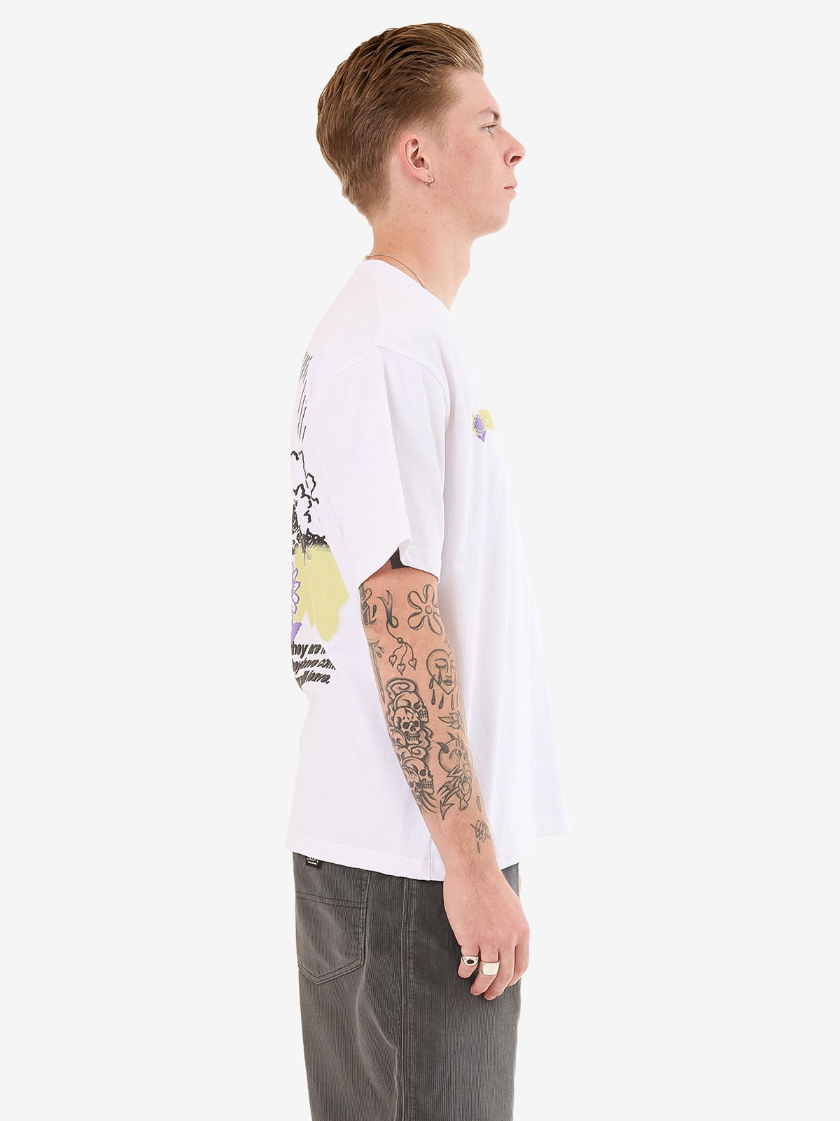 Never Assume Tee - White