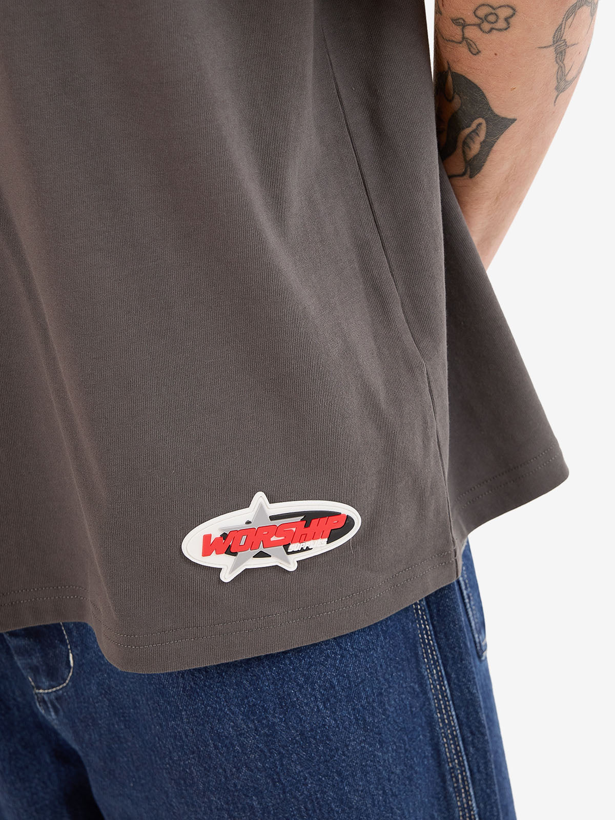 Striker Paneled Oversize Tee - Black