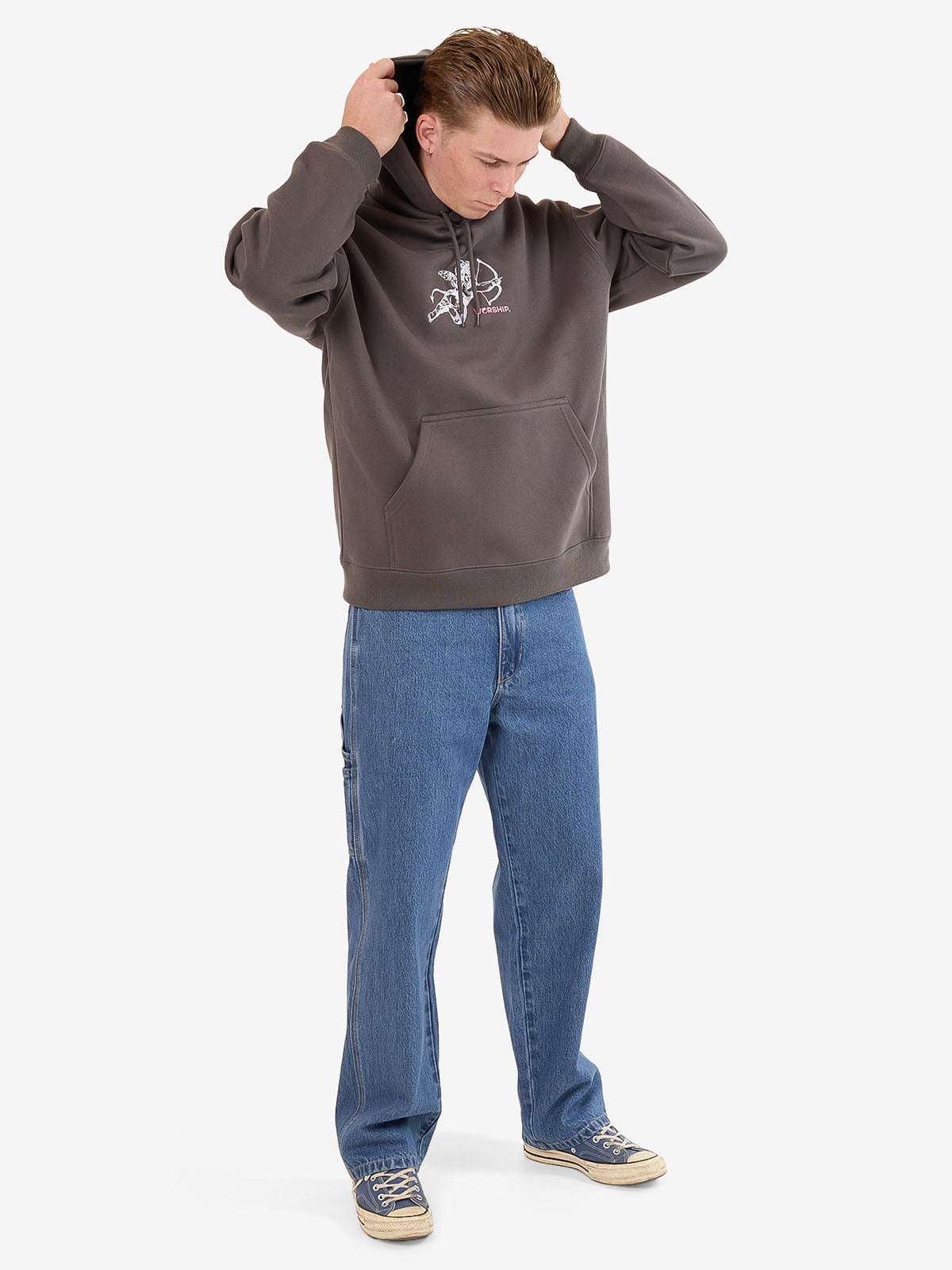 Cherub Pull Over Hood - Worn Black