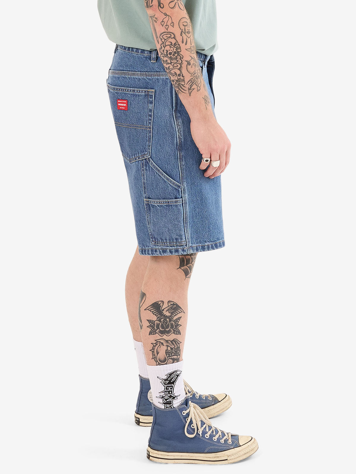 Carpenter Jean Short - Steady Mid Blue
