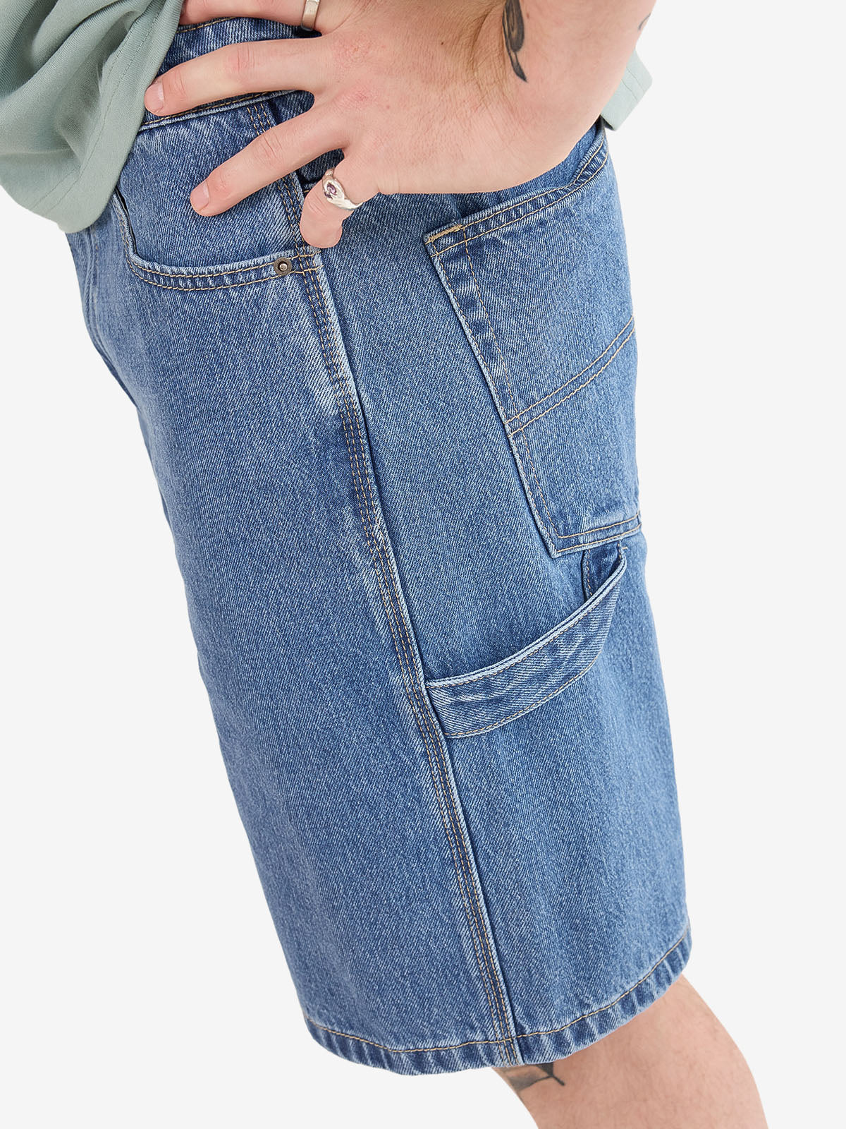 Carpenter Jean Short - Steady Mid Blue
