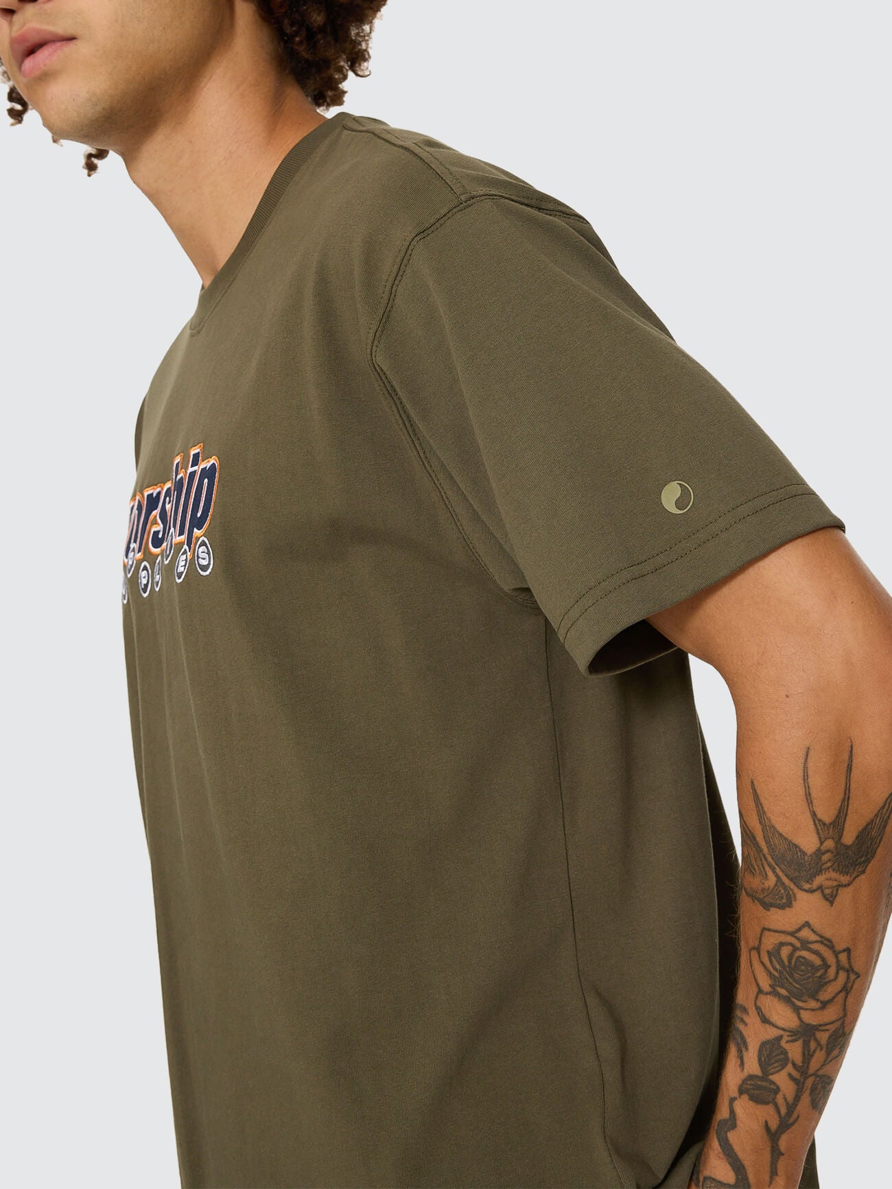 Line Stepper Tee - Grape Leaf XS