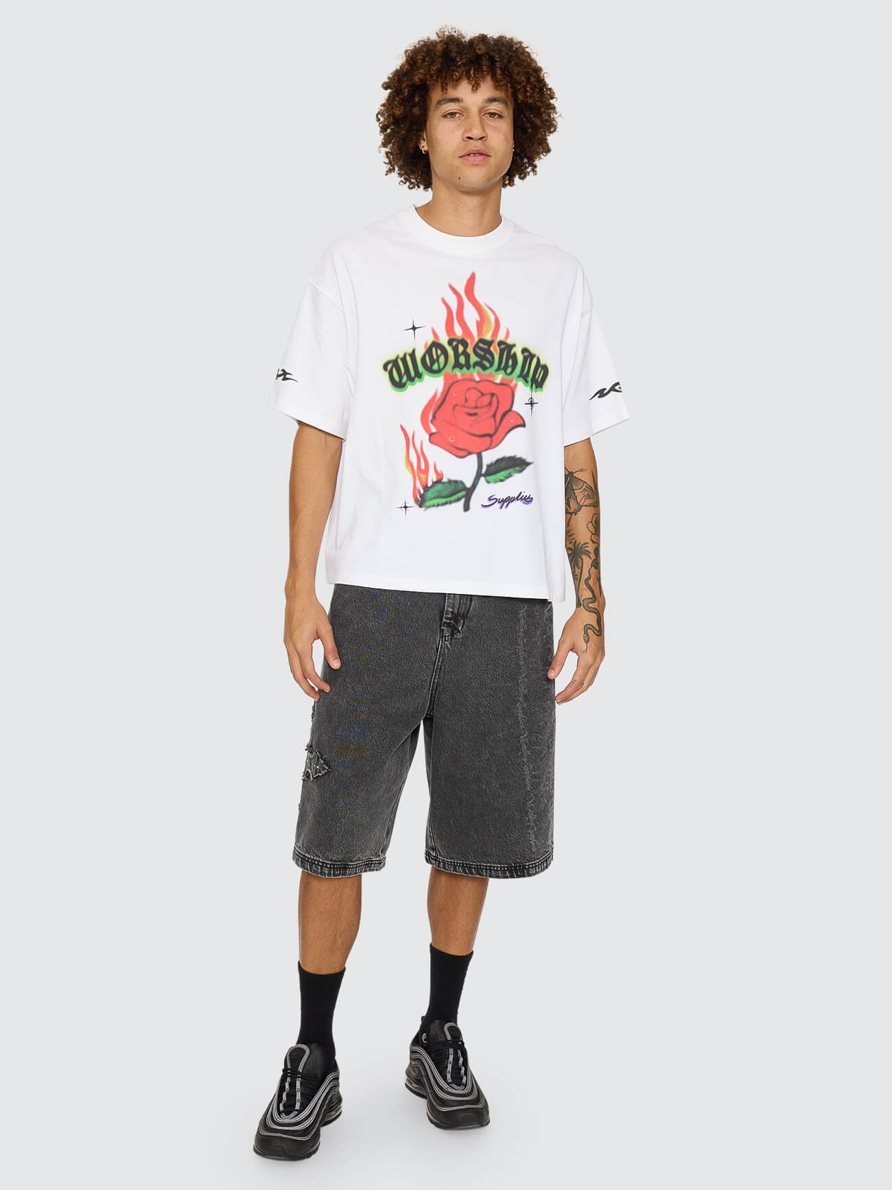 Anderson Box Crop Tee - White XS