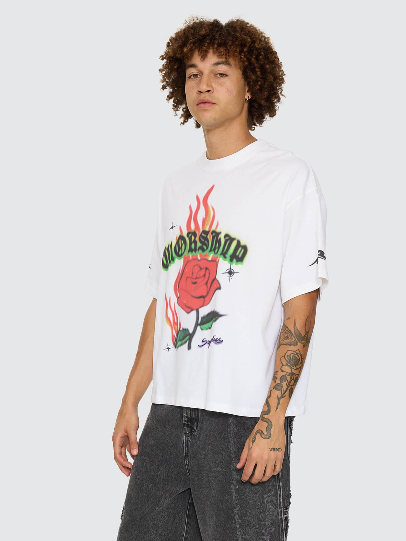 Anderson Box Crop Tee - White XS