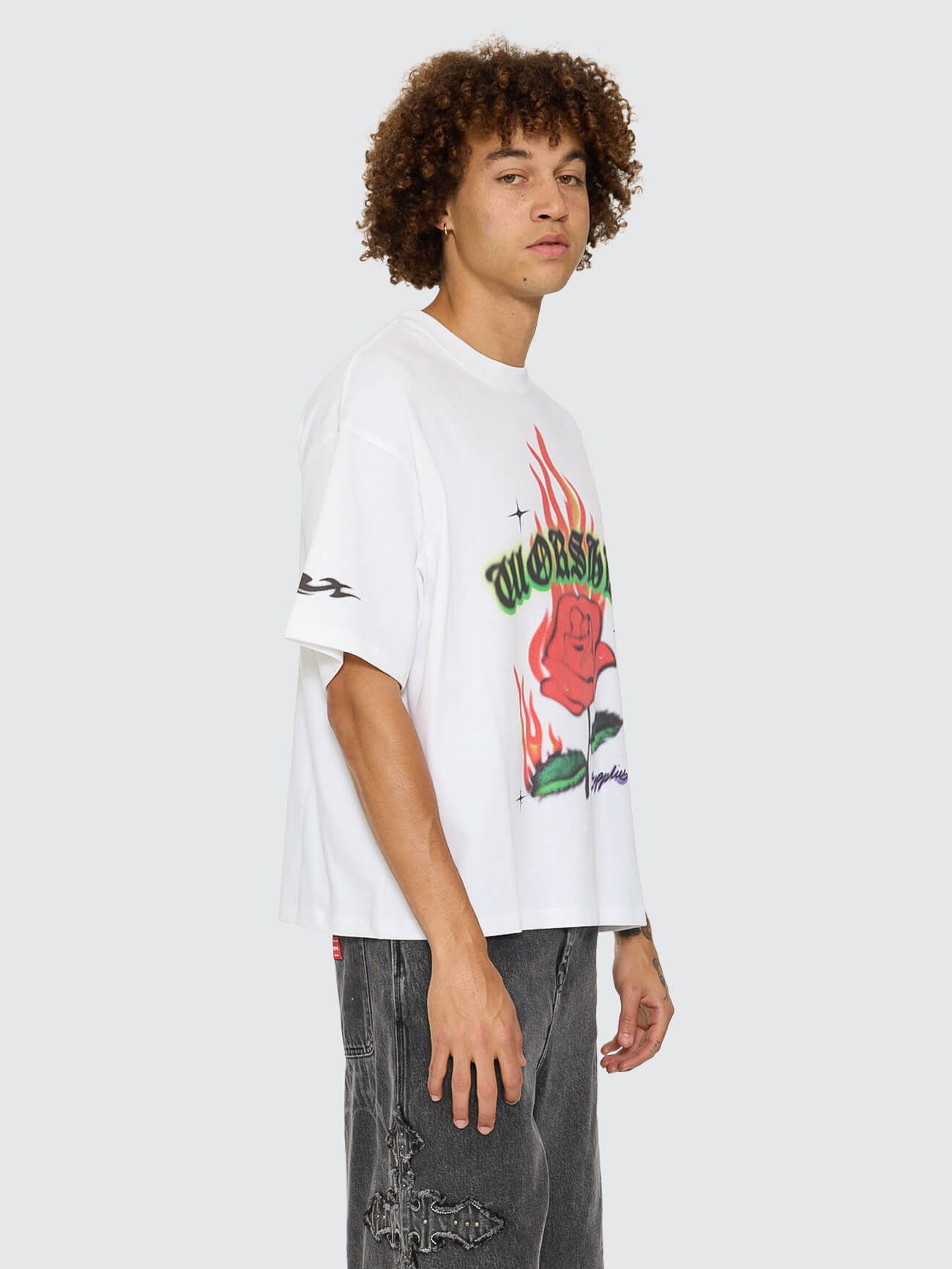 Anderson Box Crop Tee - White XS