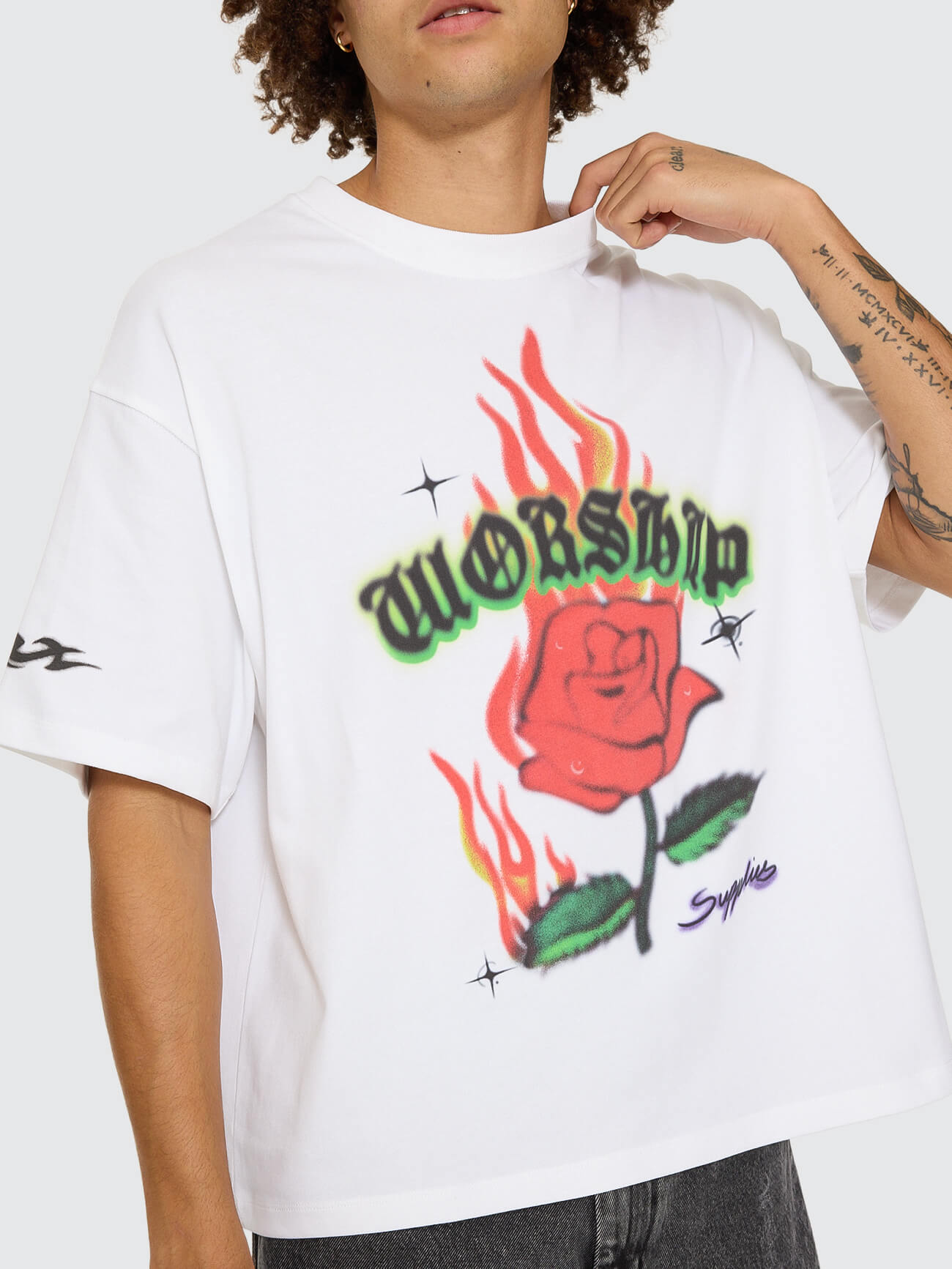 Anderson Box Crop Tee - White XS