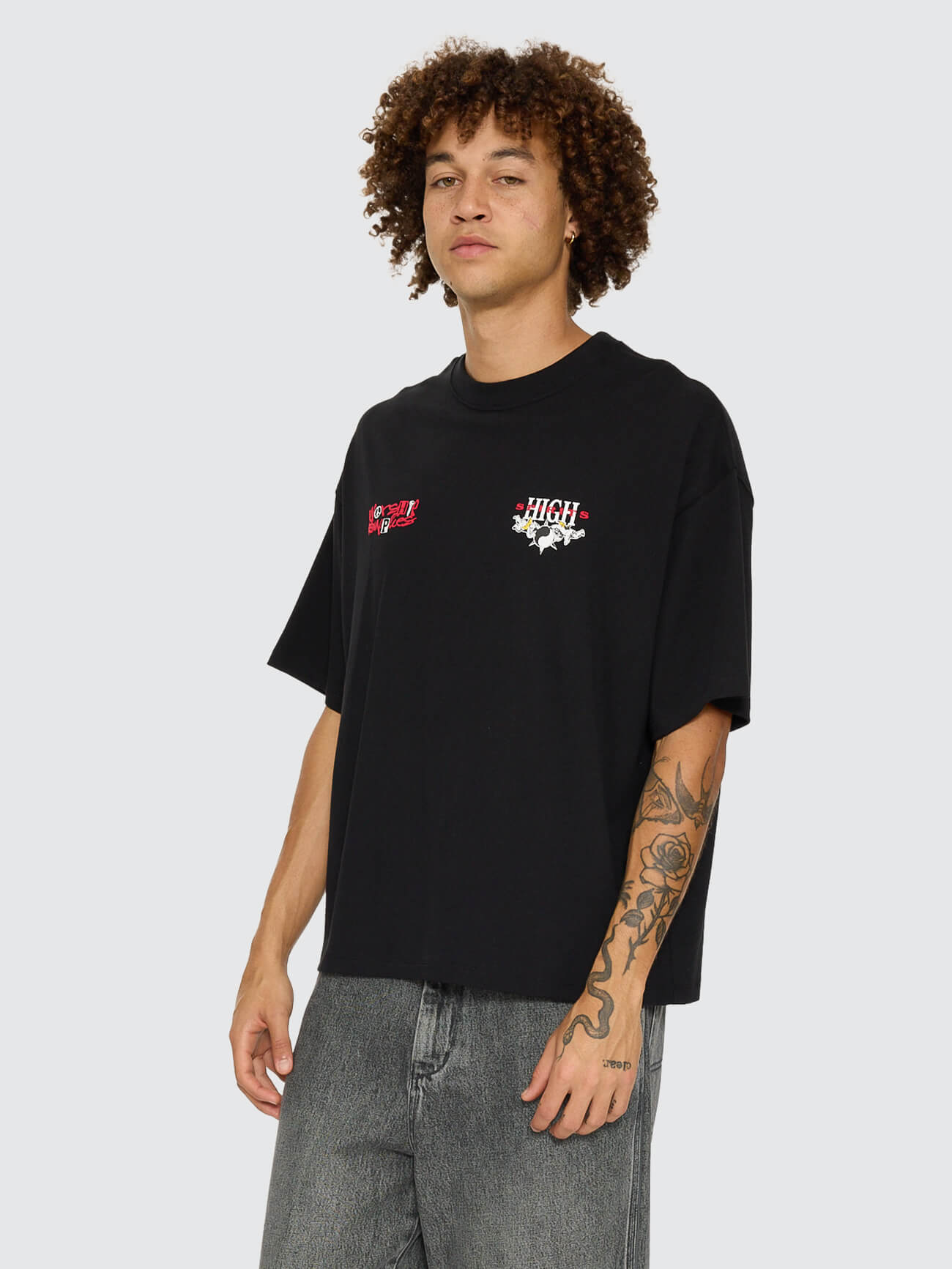 Fusion Box Crop Tee - Black XS