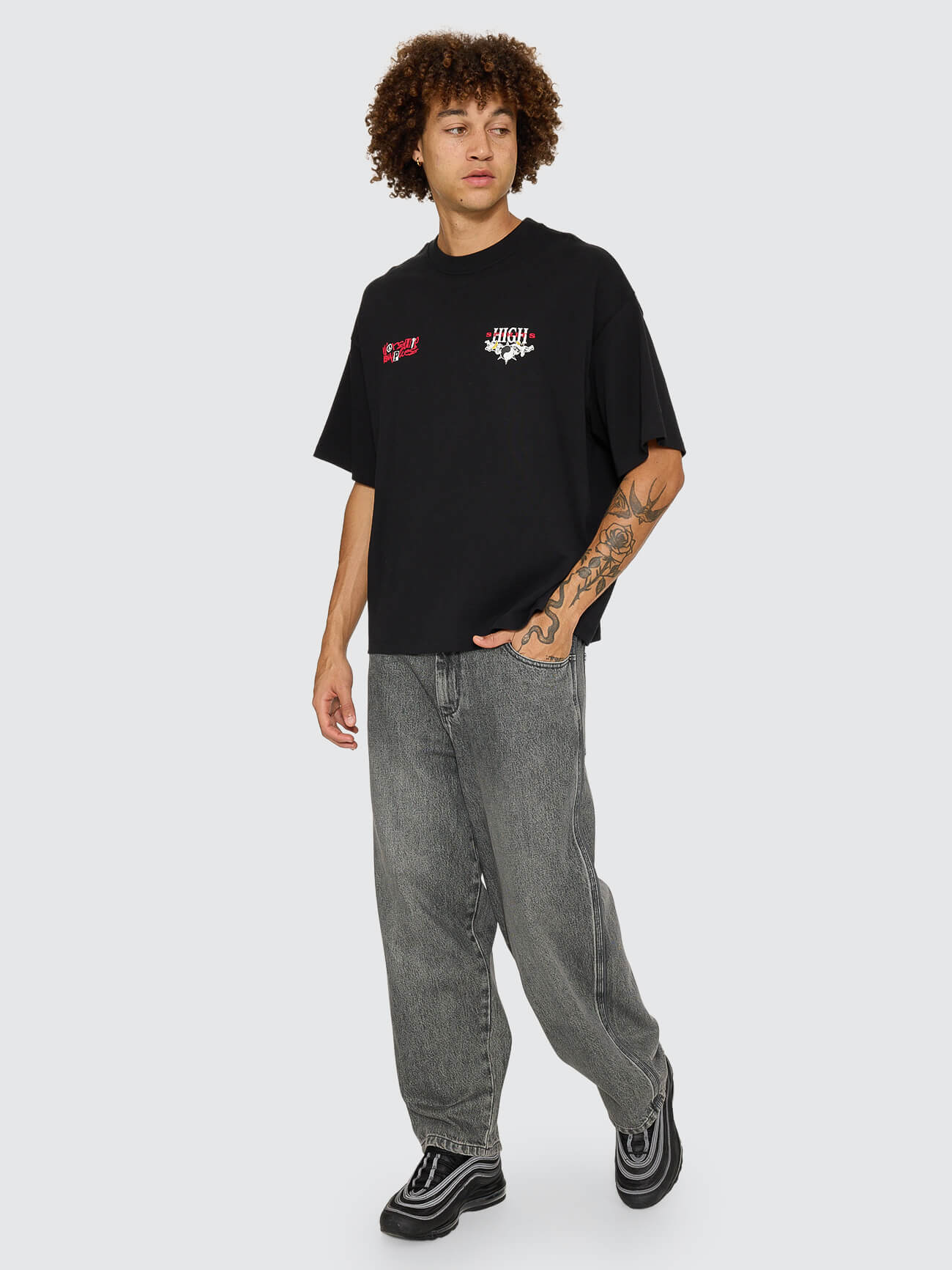 Fusion Box Crop Tee - Black XS