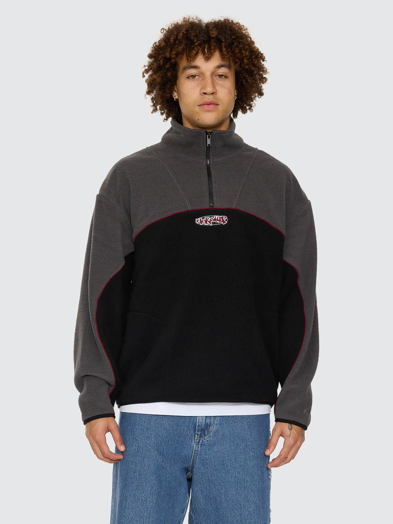 Wyldstyle Quarter Zip Sherpa Fleece - Black XS