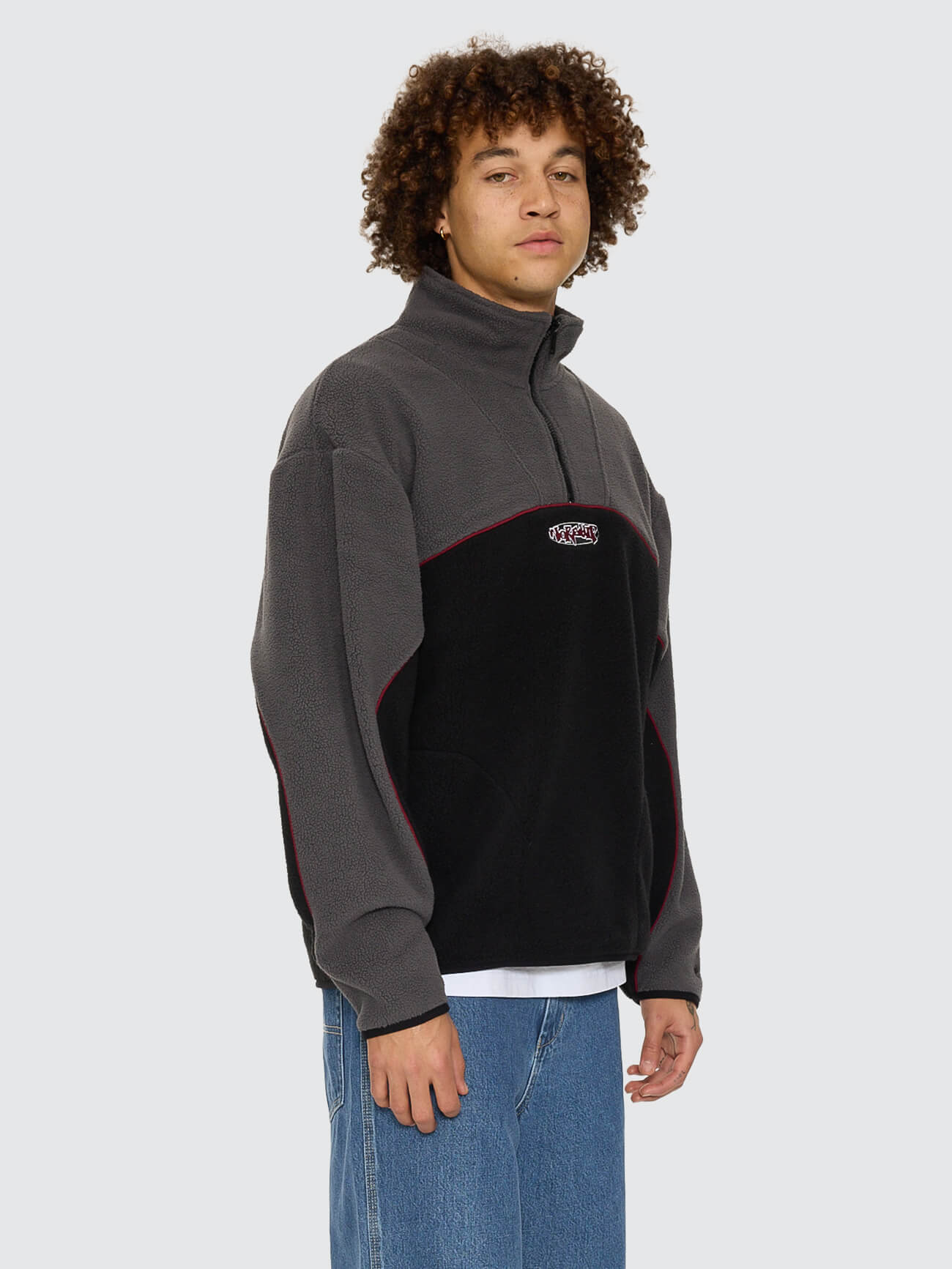 Wyldstyle Quarter Zip Sherpa Fleece - Black XS