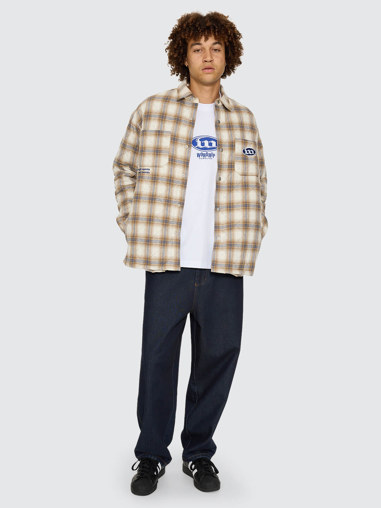Morality Quilted Shacket - Tan XS