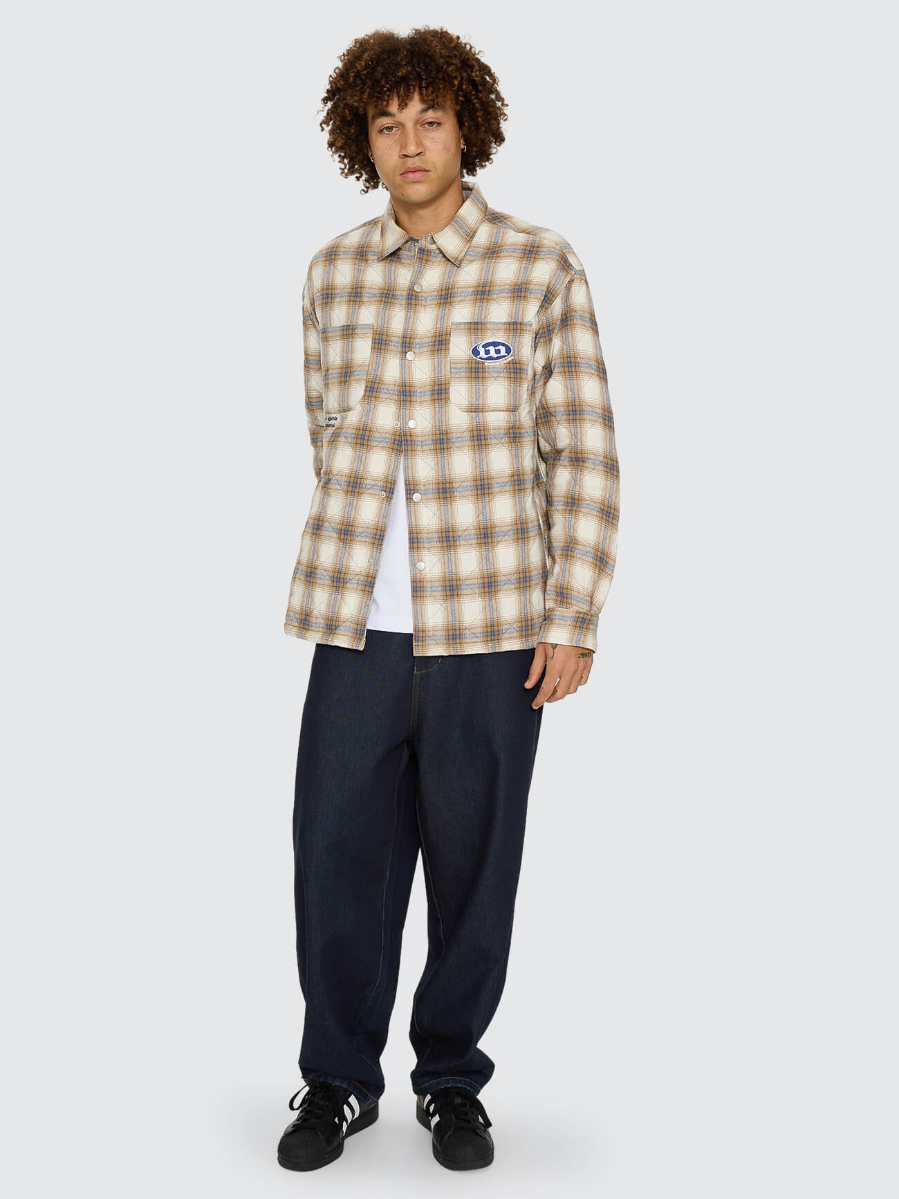 Morality Quilted Shacket - Tan XS