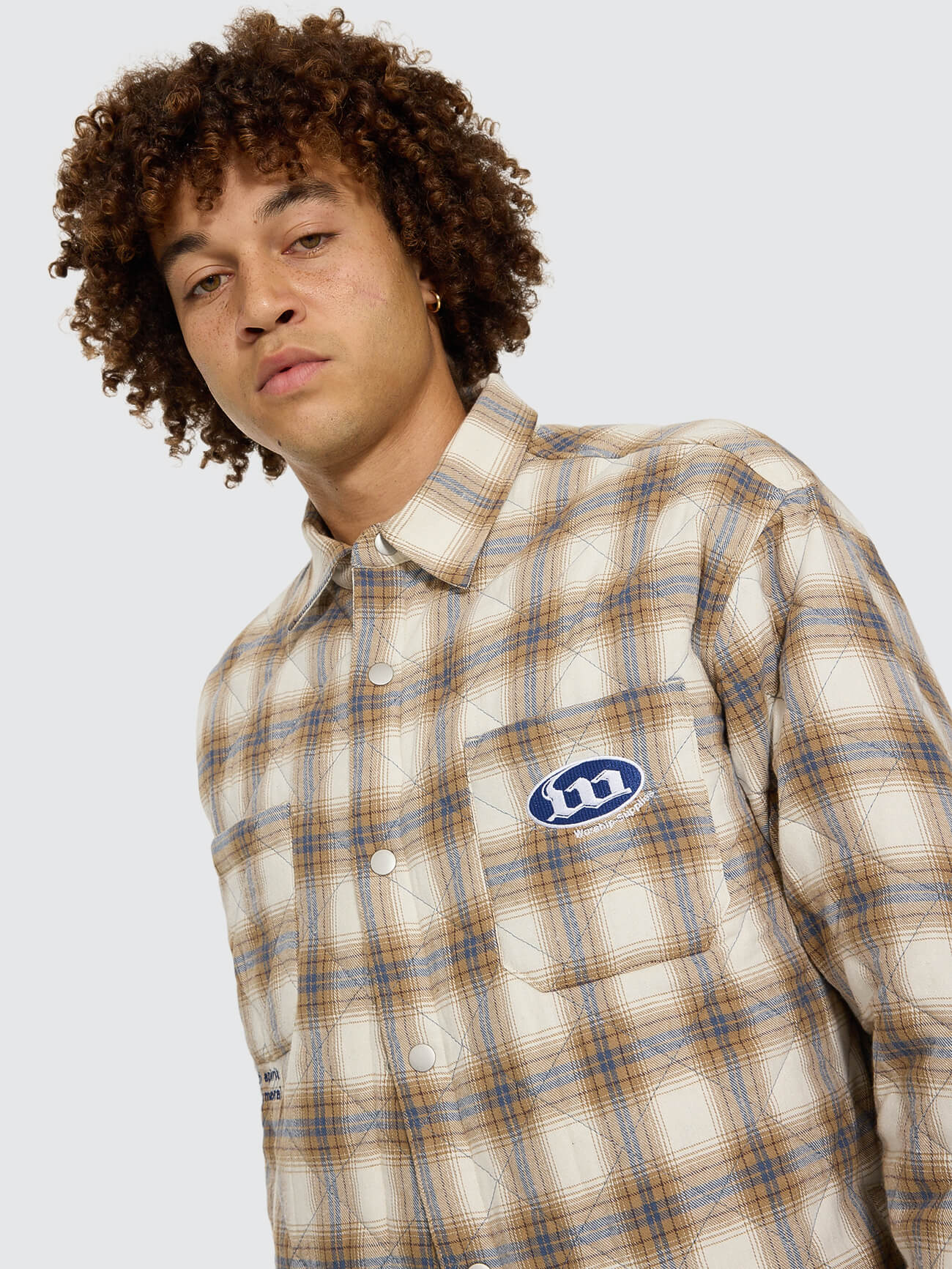 Morality Quilted Shacket - Tan XS
