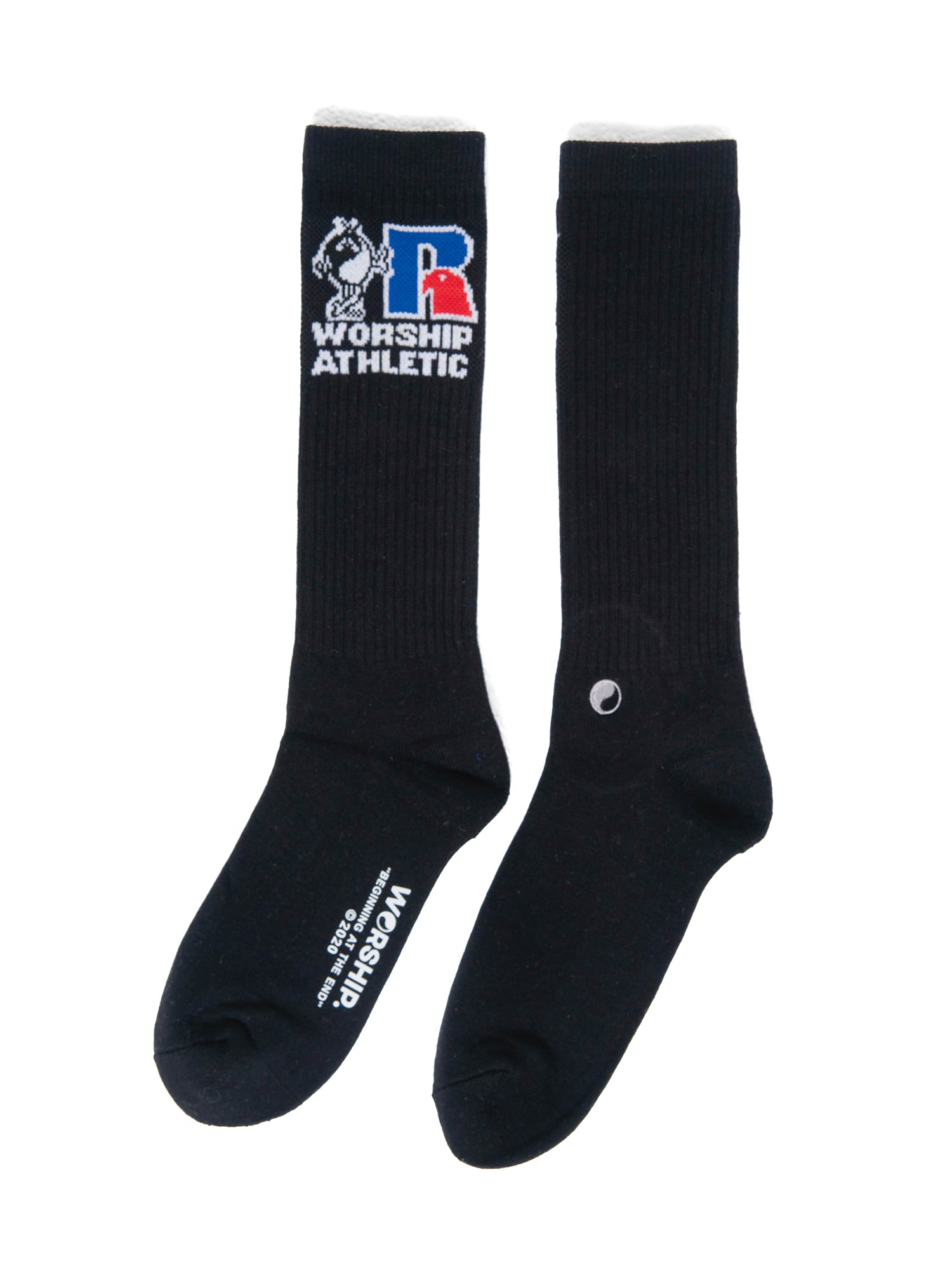 Team Spirit 3 Pack Socks - Black-White-Levitation Blue