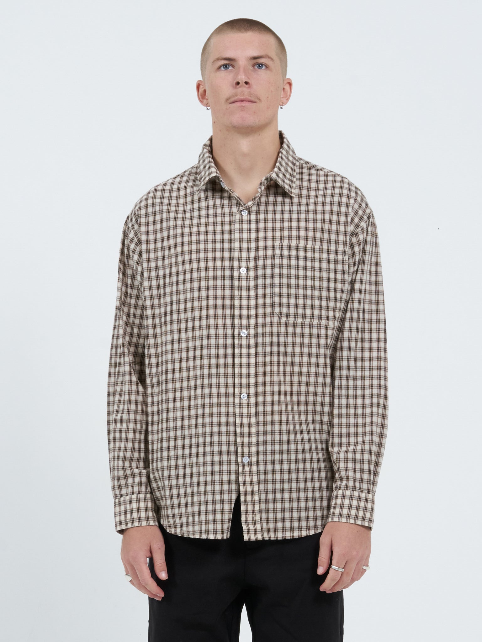 Square Eyes Long Sleeve Shirt - Veneer Brown