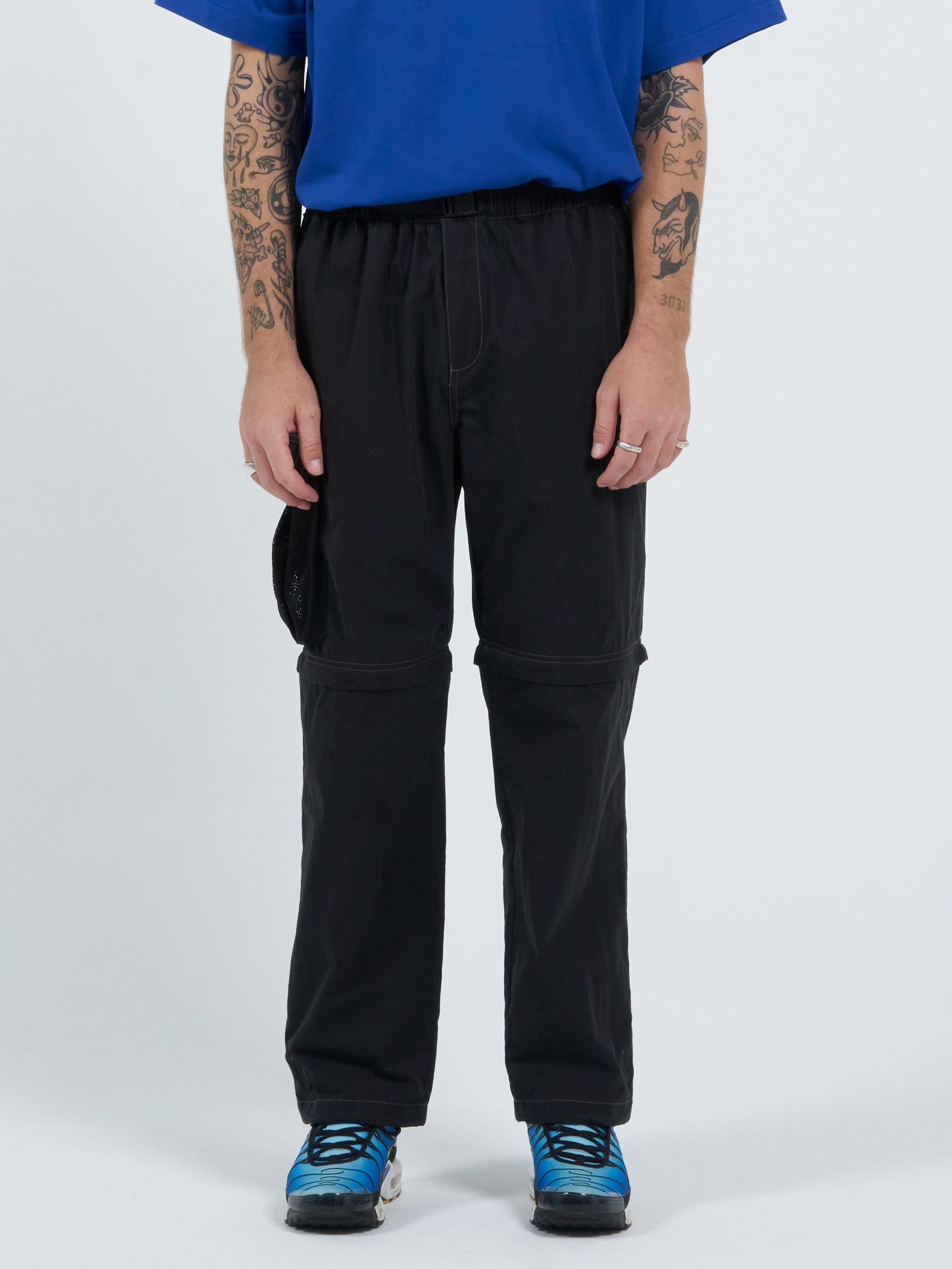 Symbolist Zip Off Nylon Cargo Pant - Washed Black