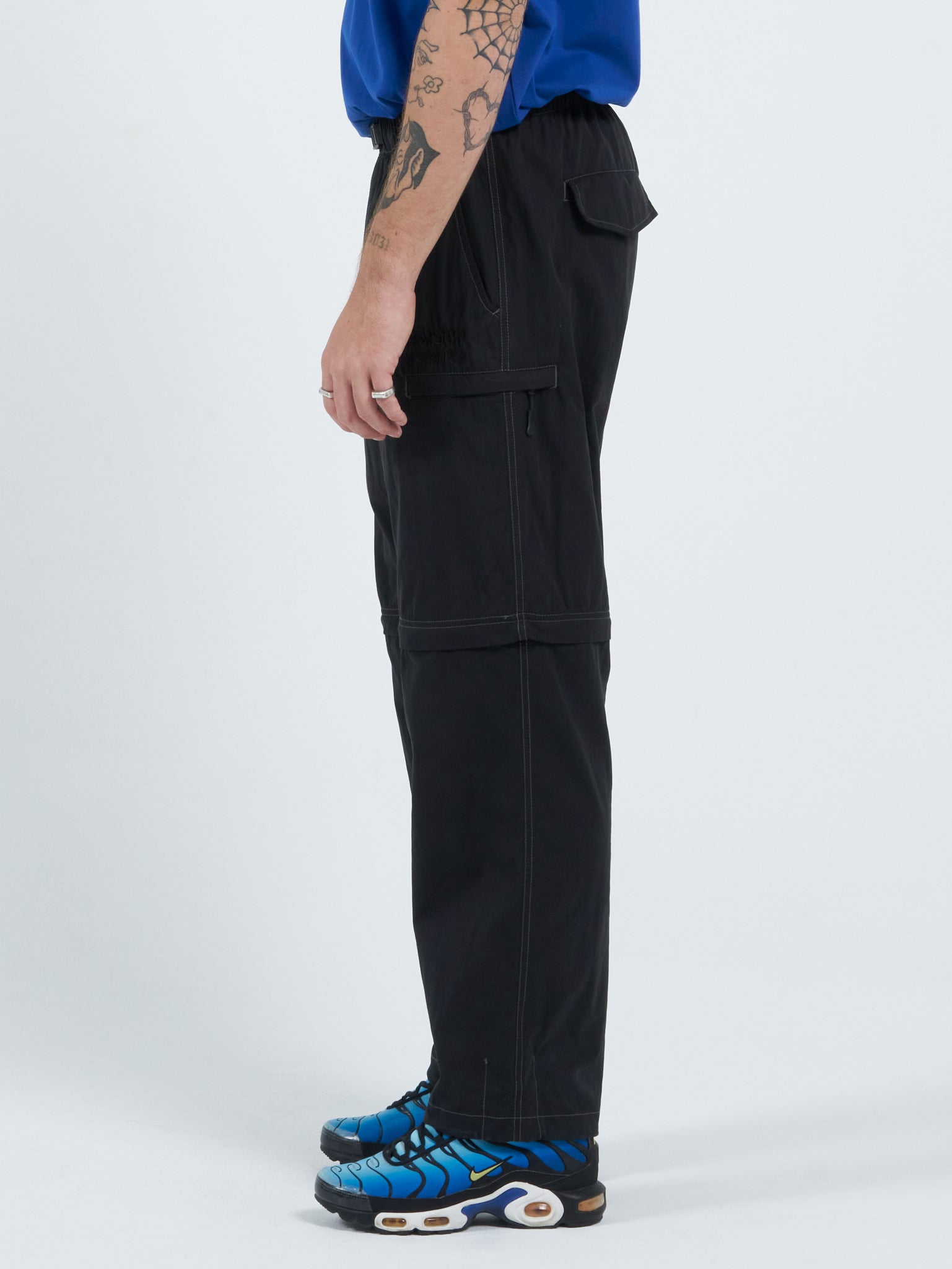 Symbolist Zip Off Nylon Cargo Pant - Washed Black