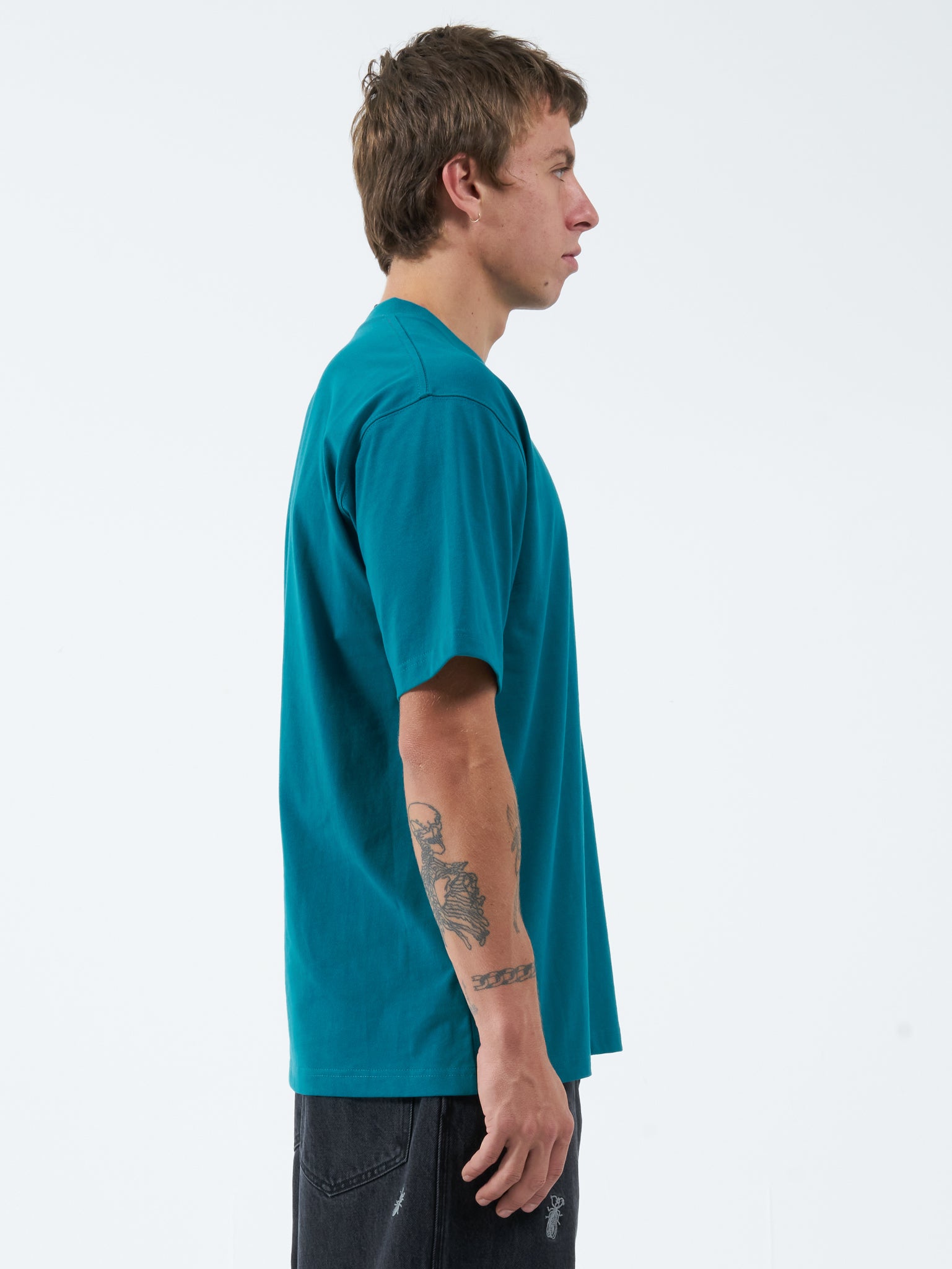 Lay Doubt Tee - Deep Lake Green