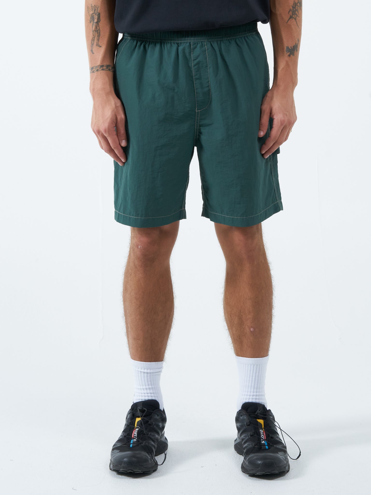 Lay Doubt Nylon Carpenter Short  - Deep Lake Green